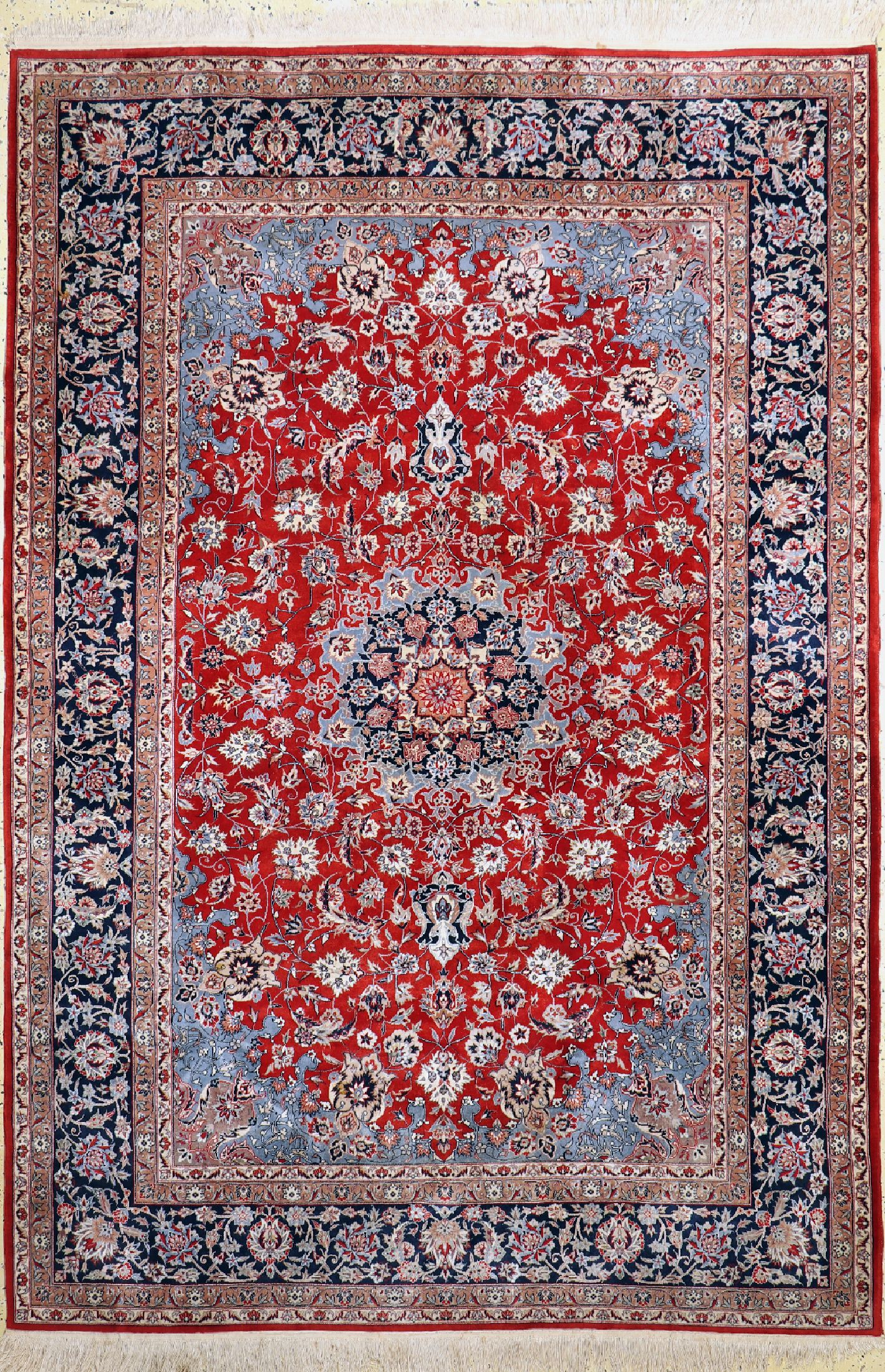 Esfahan fein, China, ca. 50 Jahre, Korkwolle auf Baumwolle, ca. 276 x 188 cm, EHZ: 2