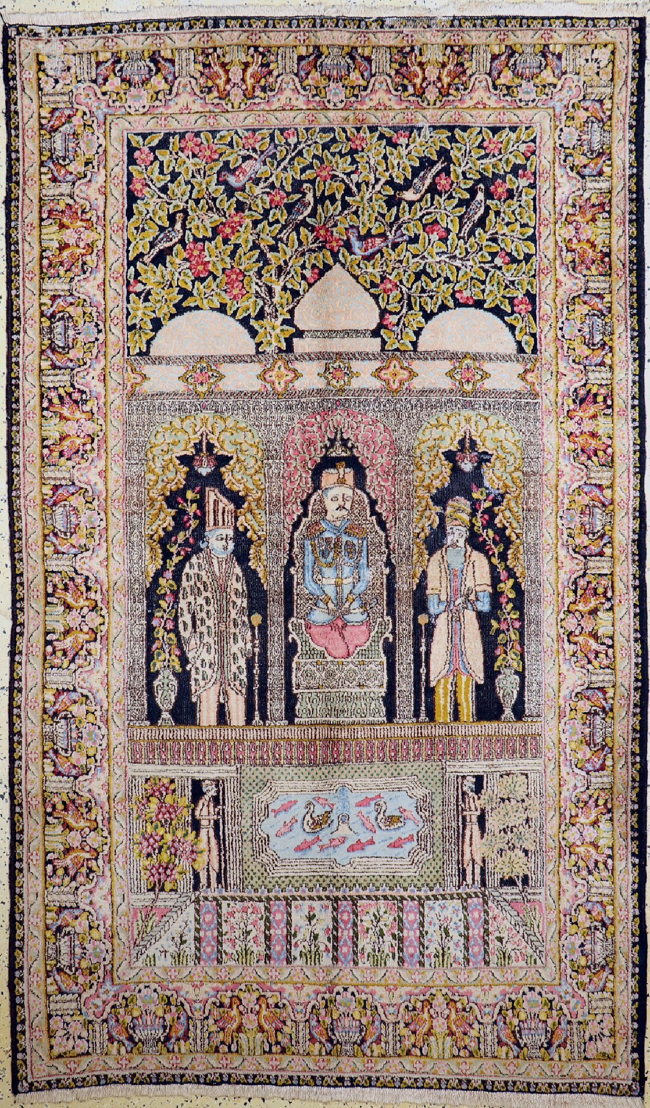 Kerman alt, Persien, ca. 60 Jahre, Wolle auf Baumwolle, ca. 248 x 149 cm, Mottenfraß EHZ: 4(gereinigt)
