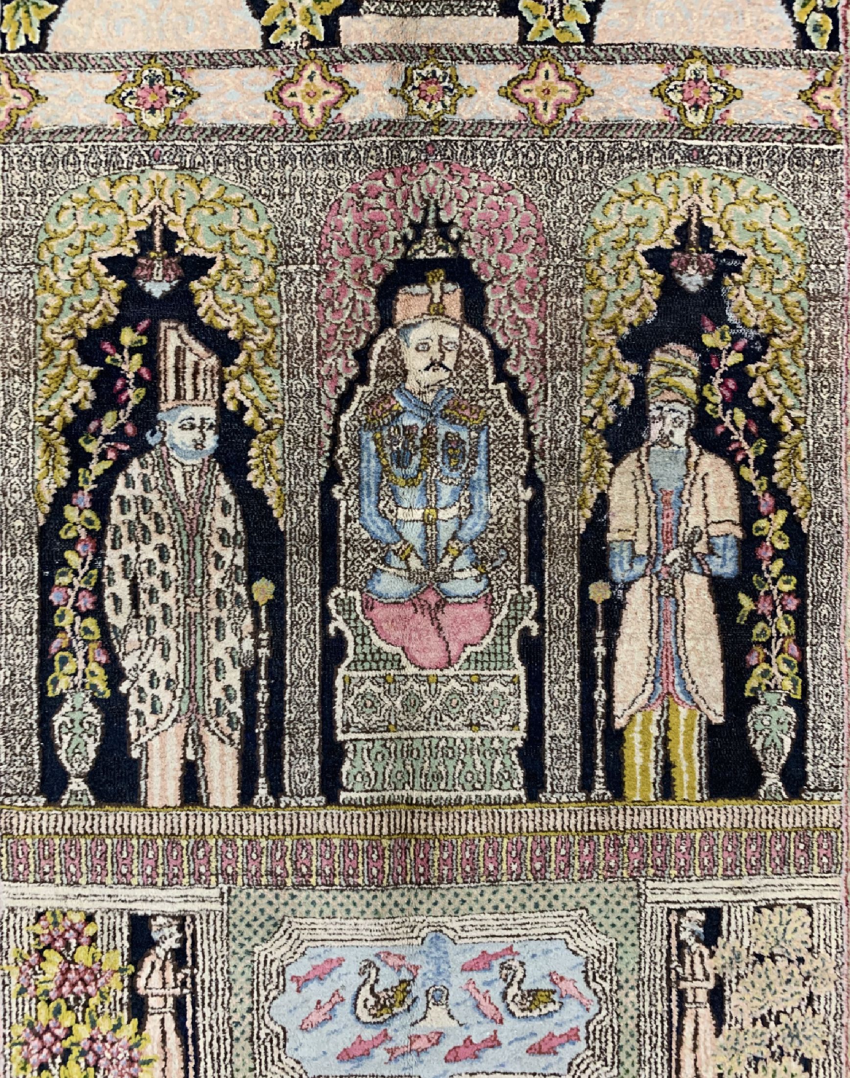Detail b: Kerman alt, Persien, ca. 60 Jahre, Wolle auf Baumwolle, ca. 248 x 149 cm, Mottenfraß EHZ: 4(gereinigt)