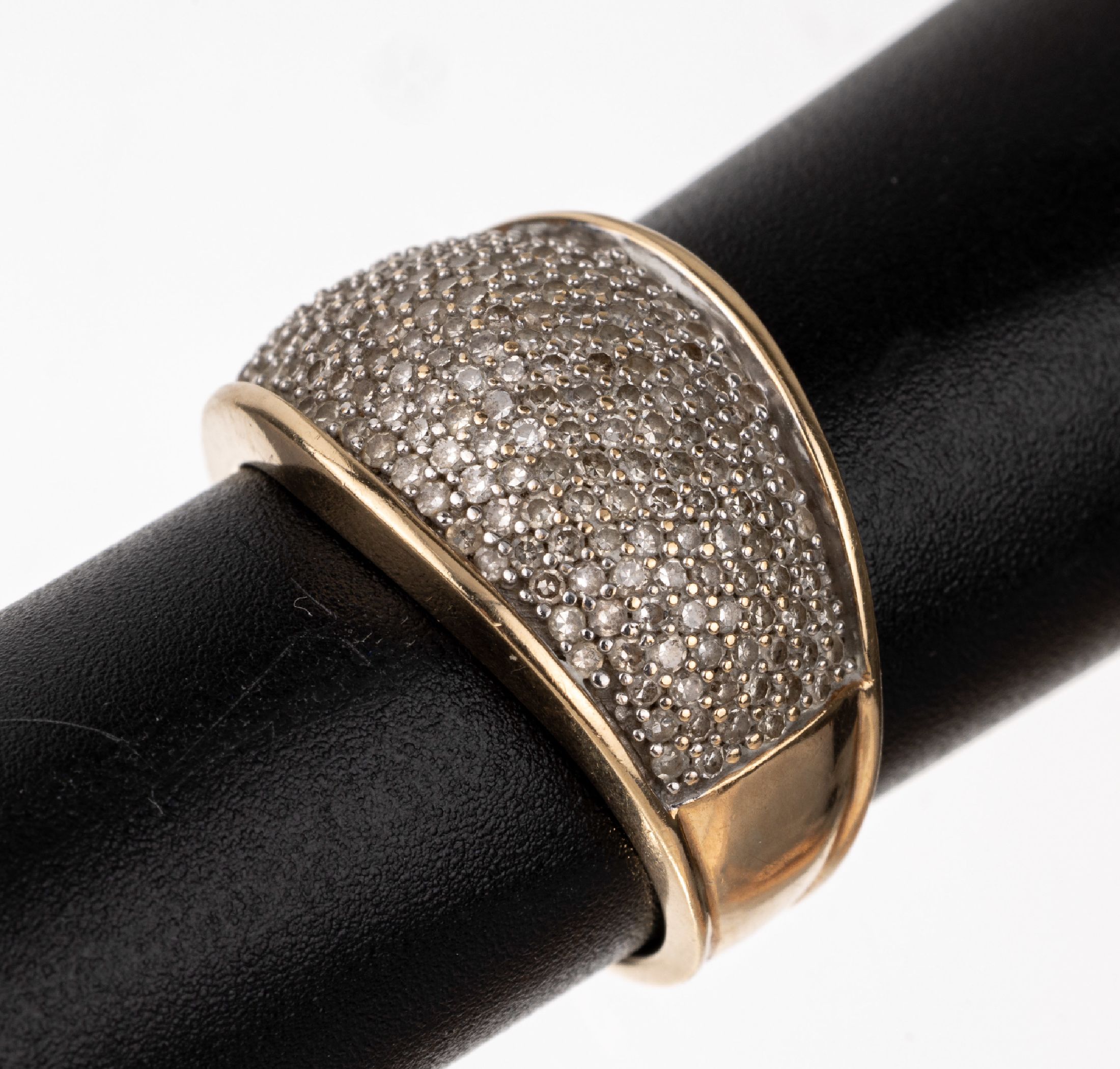 Detail a: 14 kt Gold Diamant-Ring, GG/WG 585/000, 8/8-Diamanten zus. ca. 1.50 ct l.get.Weiß/p, RW 53, ca. 6.0 g