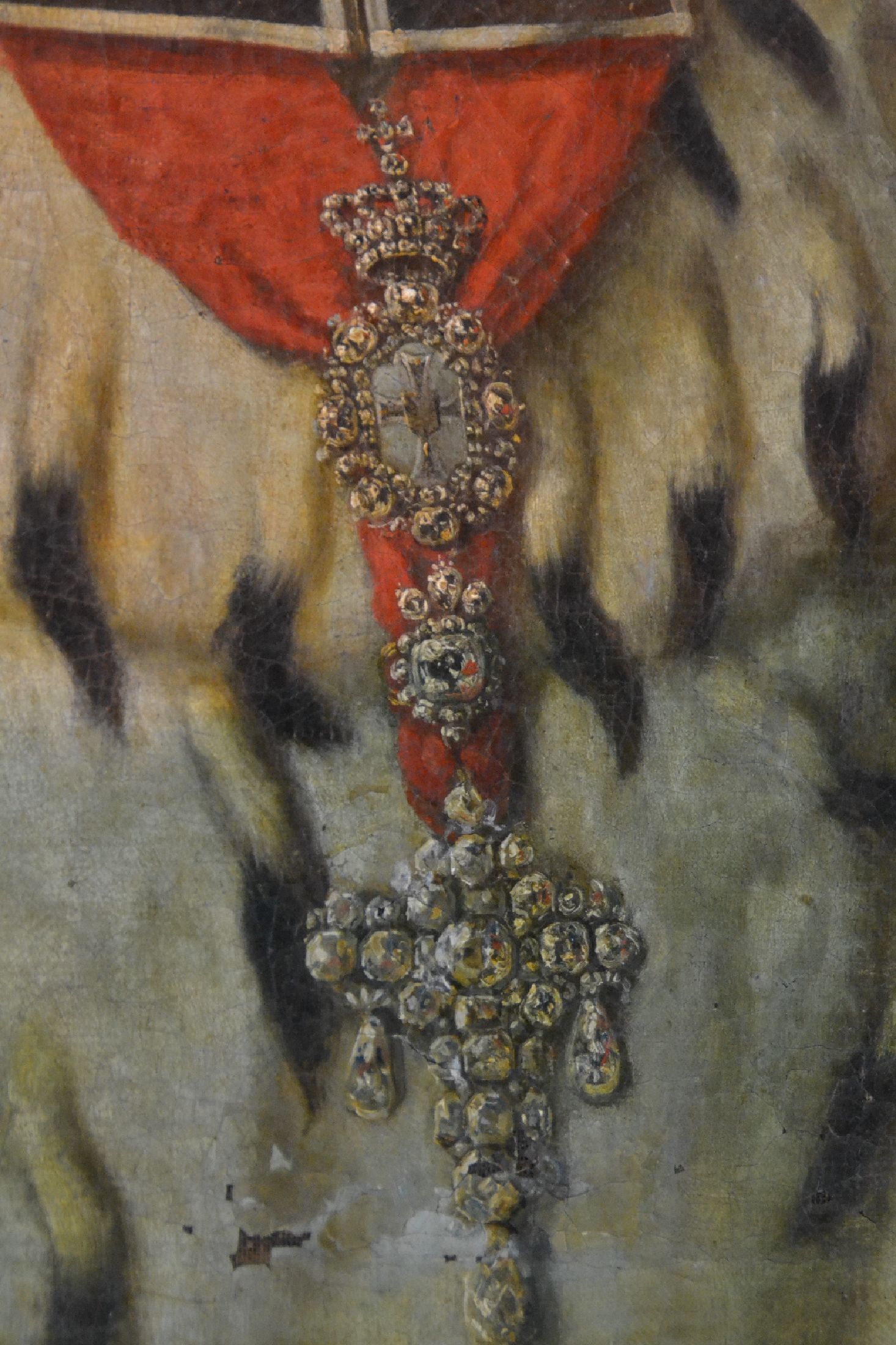 Detail e: Unbekannter Künstler des 18. Jh., Porträt des Emmerich Josef Freiherr von Breidbach Bürresheim, Kurfürst von Mainz, regierte von 1763 bis 1774, ...