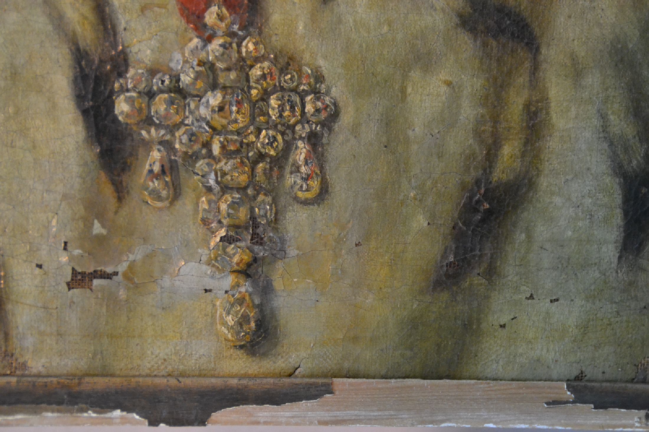 Detail f: Unbekannter Künstler des 18. Jh., Porträt des Emmerich Josef Freiherr von Breidbach Bürresheim, Kurfürst von Mainz, regierte von 1763 bis 1774, ...