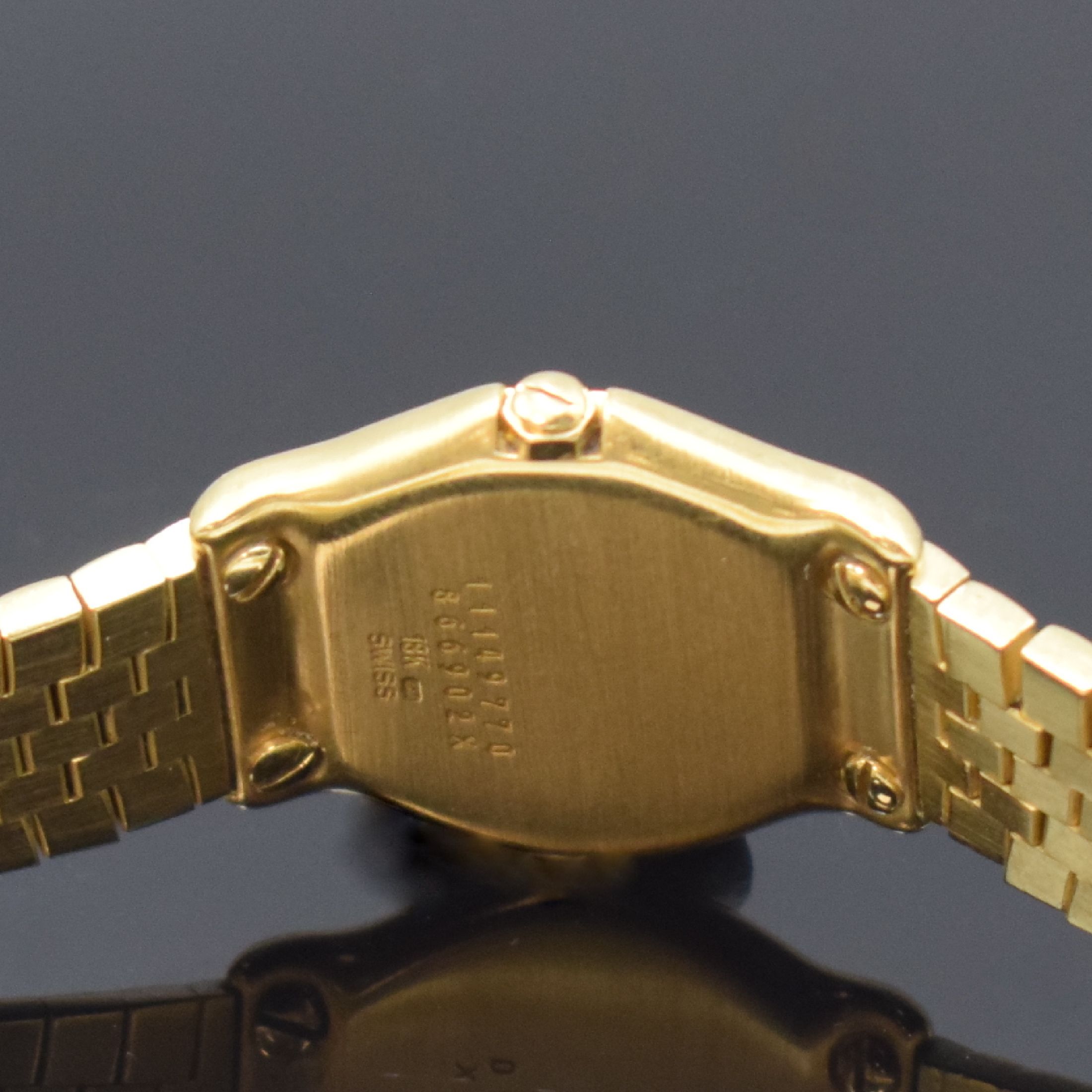 Detail c: EBEL Damenarmbanduhr Sportwave in GG 750/000 an Goldband Referenz 866902X, Schweiz um 1995, quarz, massives Monocogue-Goldgehäuse inkl. ...