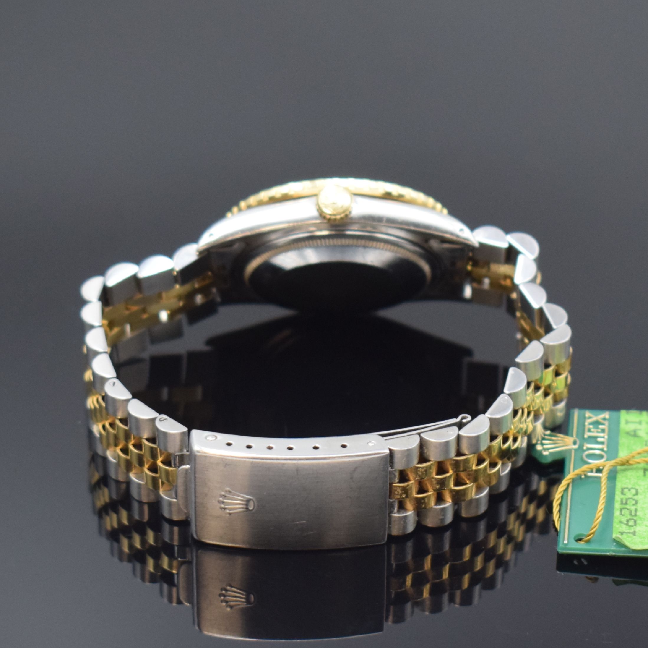 Detail b: ROLEX Turn-O-Graph Herrenarmbanduhr Referenz 16253, Schweiz um 1982, Automatik, Oystergeh. in Edelstahl/Gold kombiniert inkl. Jubileeband m. ...