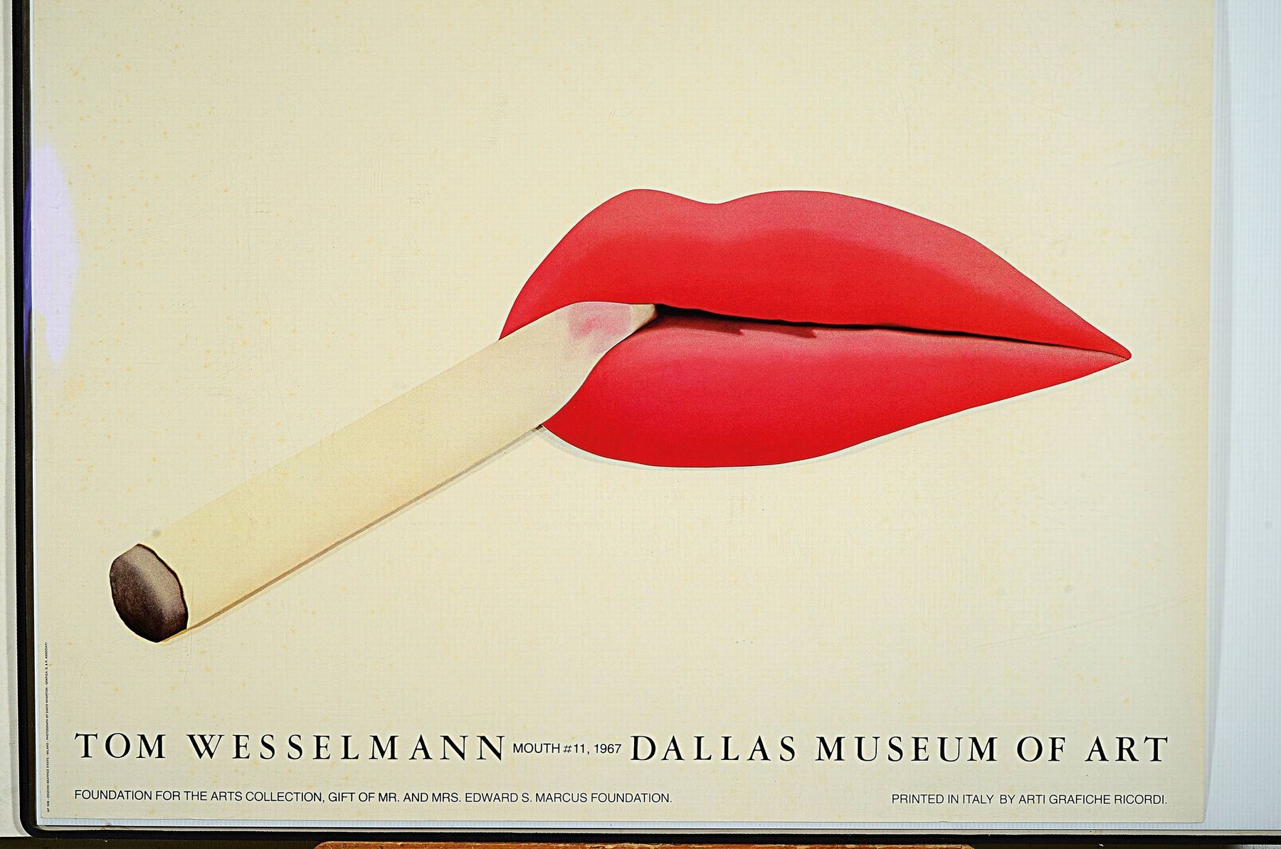 Detail k: Tom Wesselmann, 1931-2004, Lithographie, "Mouth Nr.11" (1967), Ausstellungsplakat für das Dallas Museum of Art, Druck Arti Grafiche ...