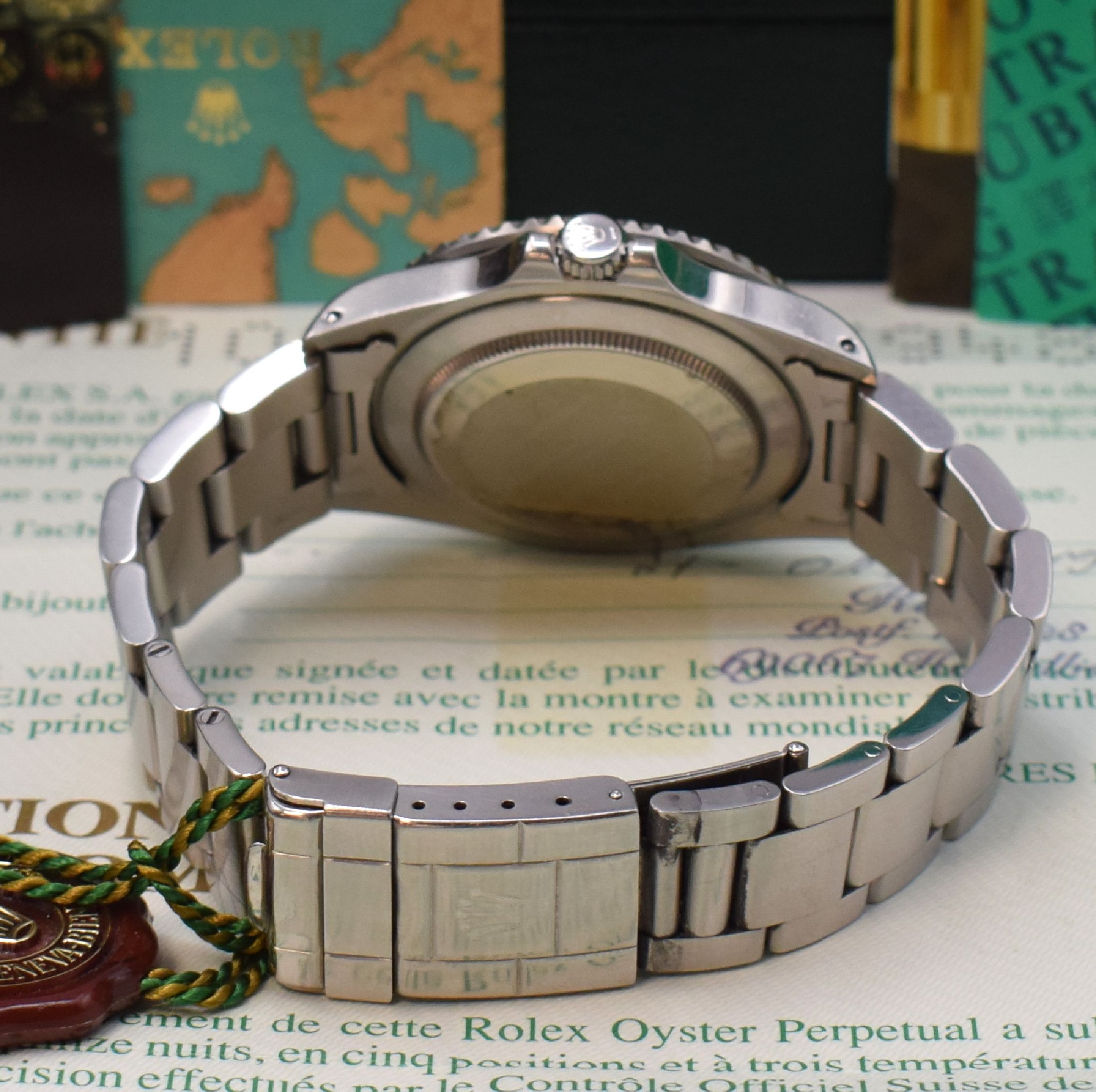 Detail b: ROLEX Herrenarmbanduhr Oyster Perpetual Date GMT-Master Referenz 16700, Automatik, LC 100, U-Serie, Chronometer der Superlative in Edelstahl inkl. ...
