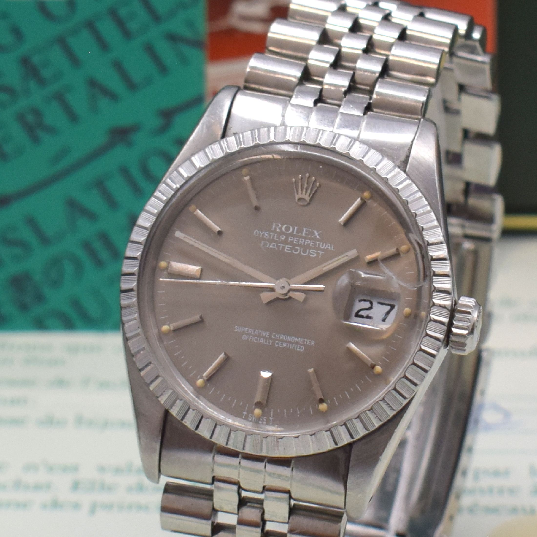 Detail a: ROLEX Herrenarmbanduhr Oyster Perpetual Datejust Referenz 16030, Automatik, Edel- stahlgeh. inkl. Jubileeband m. Faltschließe Ref. 62510H mit ...