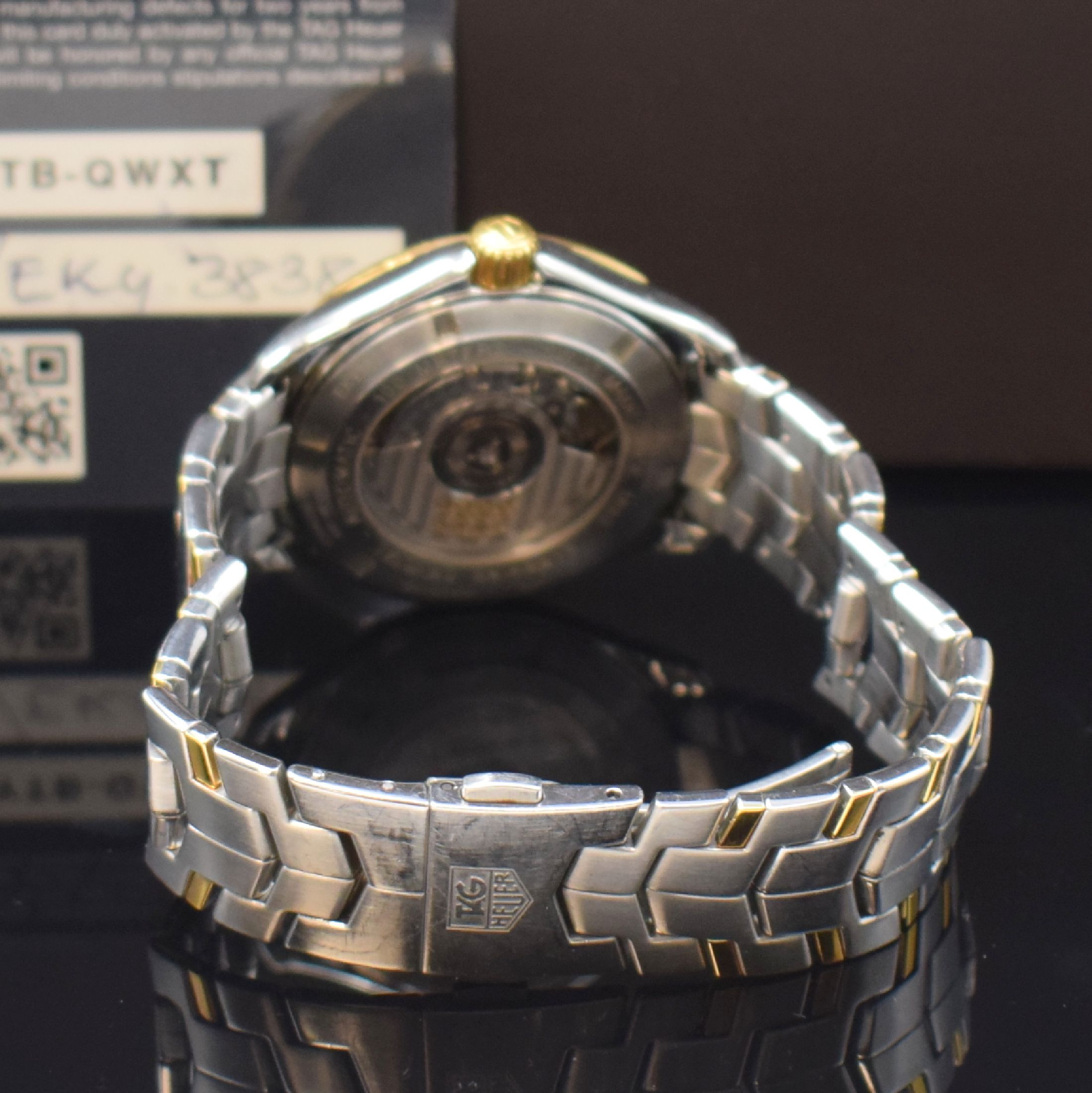 Detail b: TAG HEUER Herrenarmbanduhr Link Calibre 6 Referenz WAT2150, Schweiz um 2015, Automatik, Edelstahl/Gold kombiniert inkl. Gliederband m. Faltschl., ...