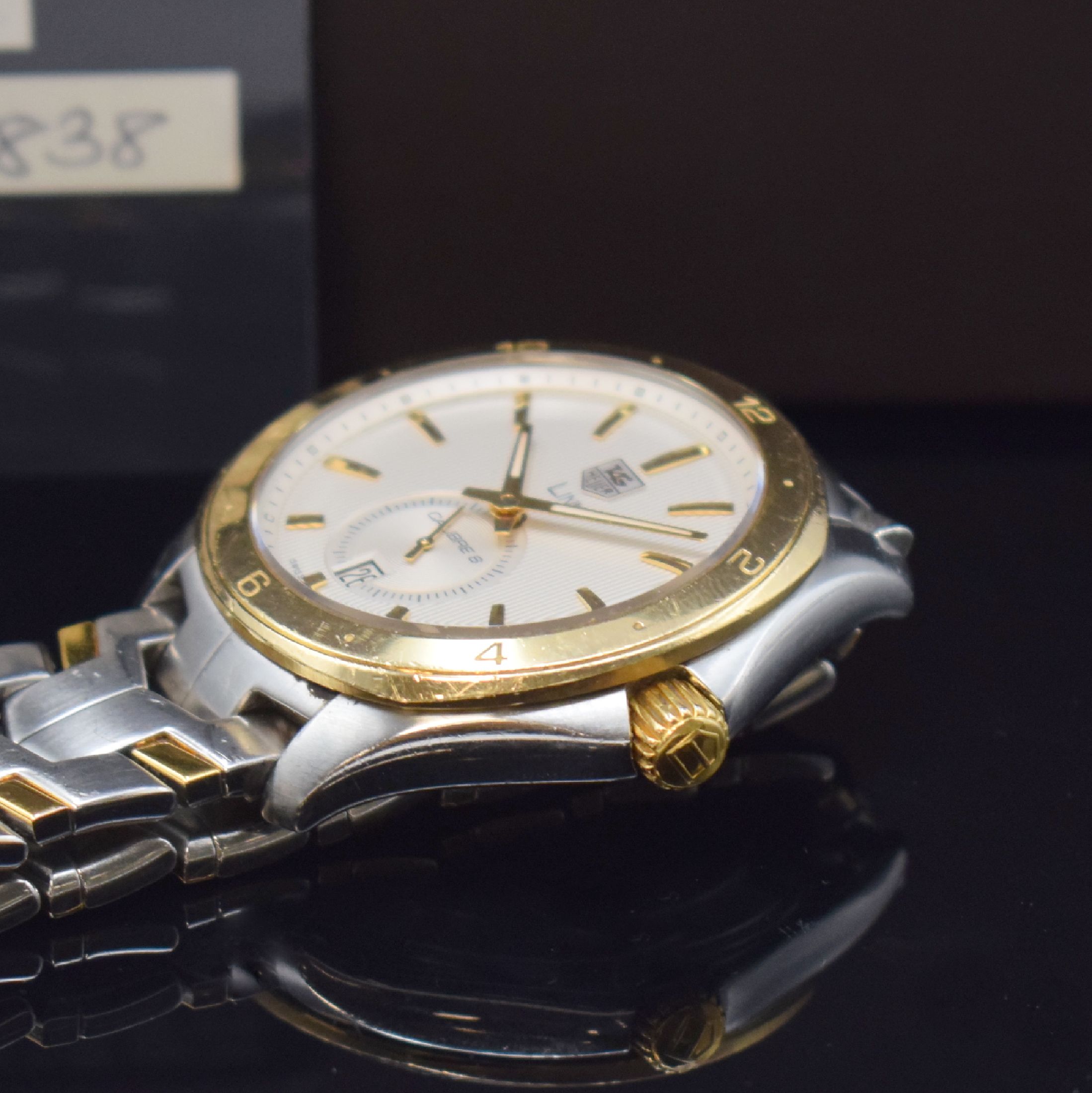 Detail c: TAG HEUER Herrenarmbanduhr Link Calibre 6 Referenz WAT2150, Schweiz um 2015, Automatik, Edelstahl/Gold kombiniert inkl. Gliederband m. Faltschl., ...