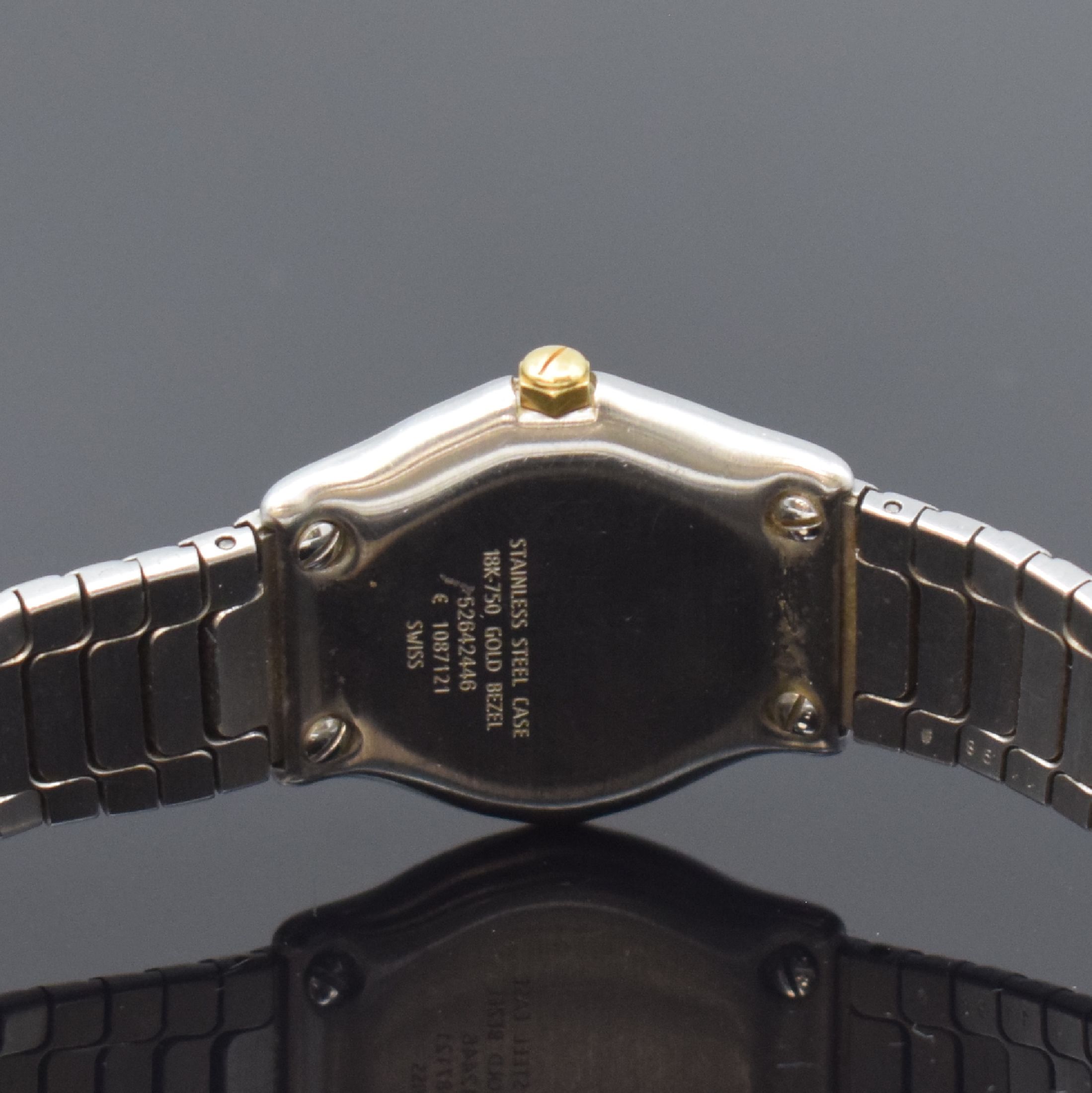 Detail c: EBEL Sport Classique Damenarmbanduhr in Edelstahl und GG 750/000 Referenz 1087121, Schweiz um 1995, quarz, Stülpgeh. m. 5-fach verschr. GG-Lünette, ...