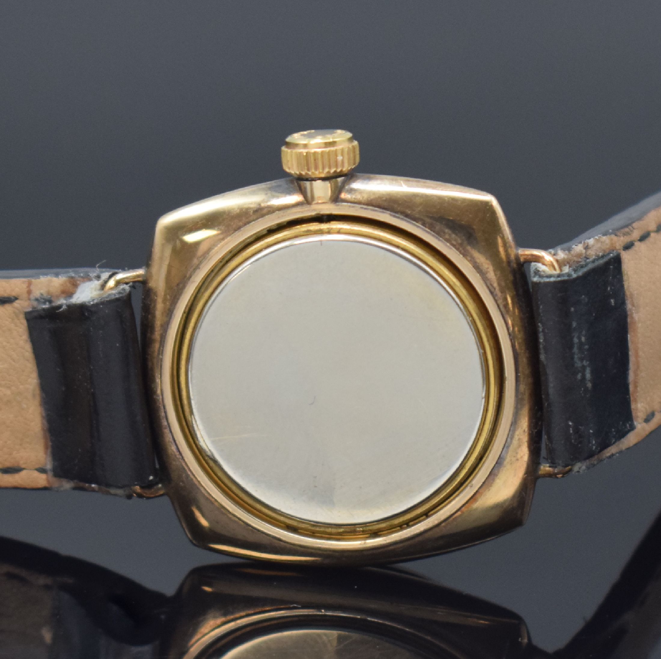 Detail e: ROLEX Oyster Referenz 678 sogen. "Kanalschwimmer" Armbanduhr in RG 375/000, Schweiz um 1934, Handaufzug, verschr. Geh., glatte Lünette, ...