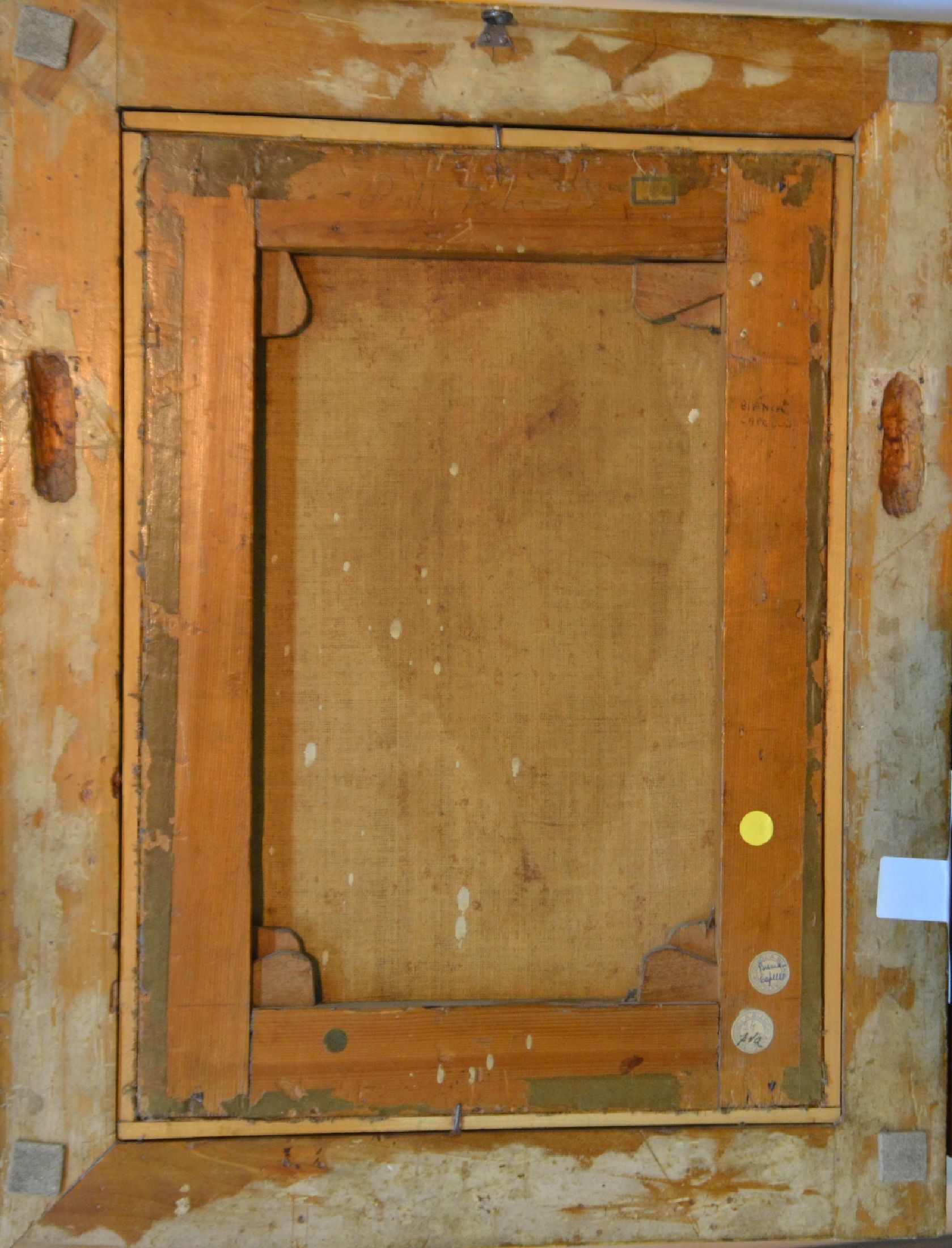 Detail d: Unbekannter Künstler, Italien, 17. Jh., Porträt der Renaissancefürstin Bianca Capello, Öl/Lwd, doubliert, restauriert, Kratzspur, sonst sehr gut ...