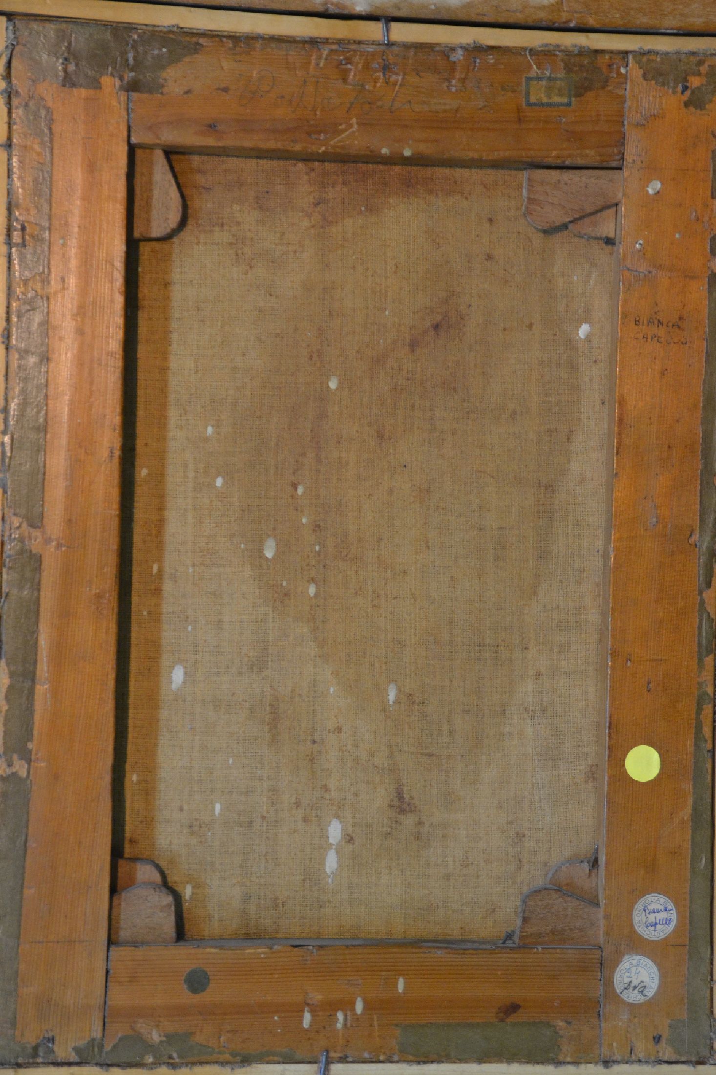 Detail e: Unbekannter Künstler, Italien, 17. Jh., Porträt der Renaissancefürstin Bianca Capello, Öl/Lwd, doubliert, restauriert, Kratzspur, sonst sehr gut ...