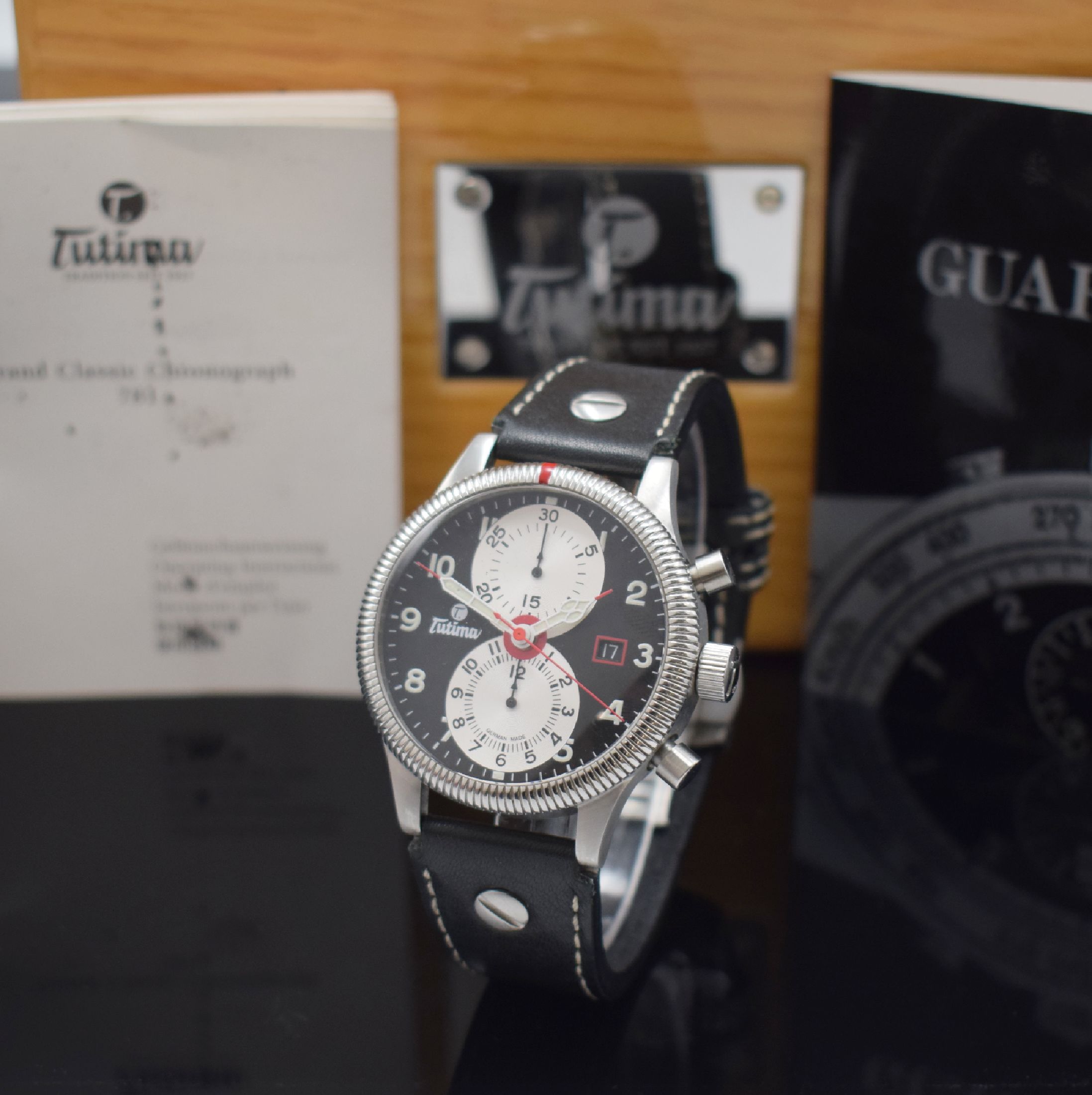 TUTIMA Grand Classic "80th Anniversary" Armbandchronograph Referenz 781, Automatik, Deutschland um 2007, Edelstahlgeh. inkl. orig. ...