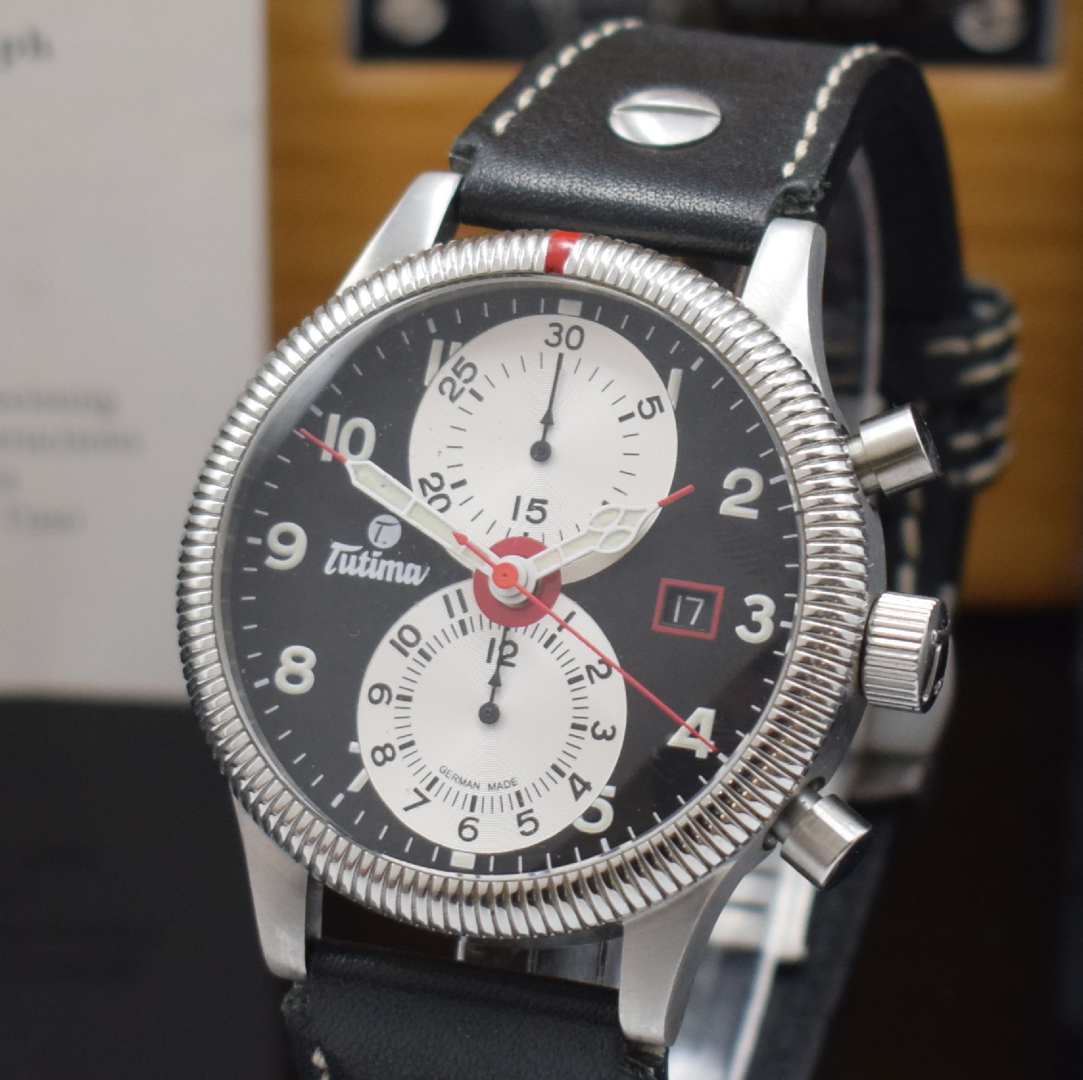 Detail a: TUTIMA Grand Classic "80th Anniversary" Armbandchronograph Referenz 781, Automatik, Deutschland um 2007, Edelstahlgeh. inkl. orig. ...