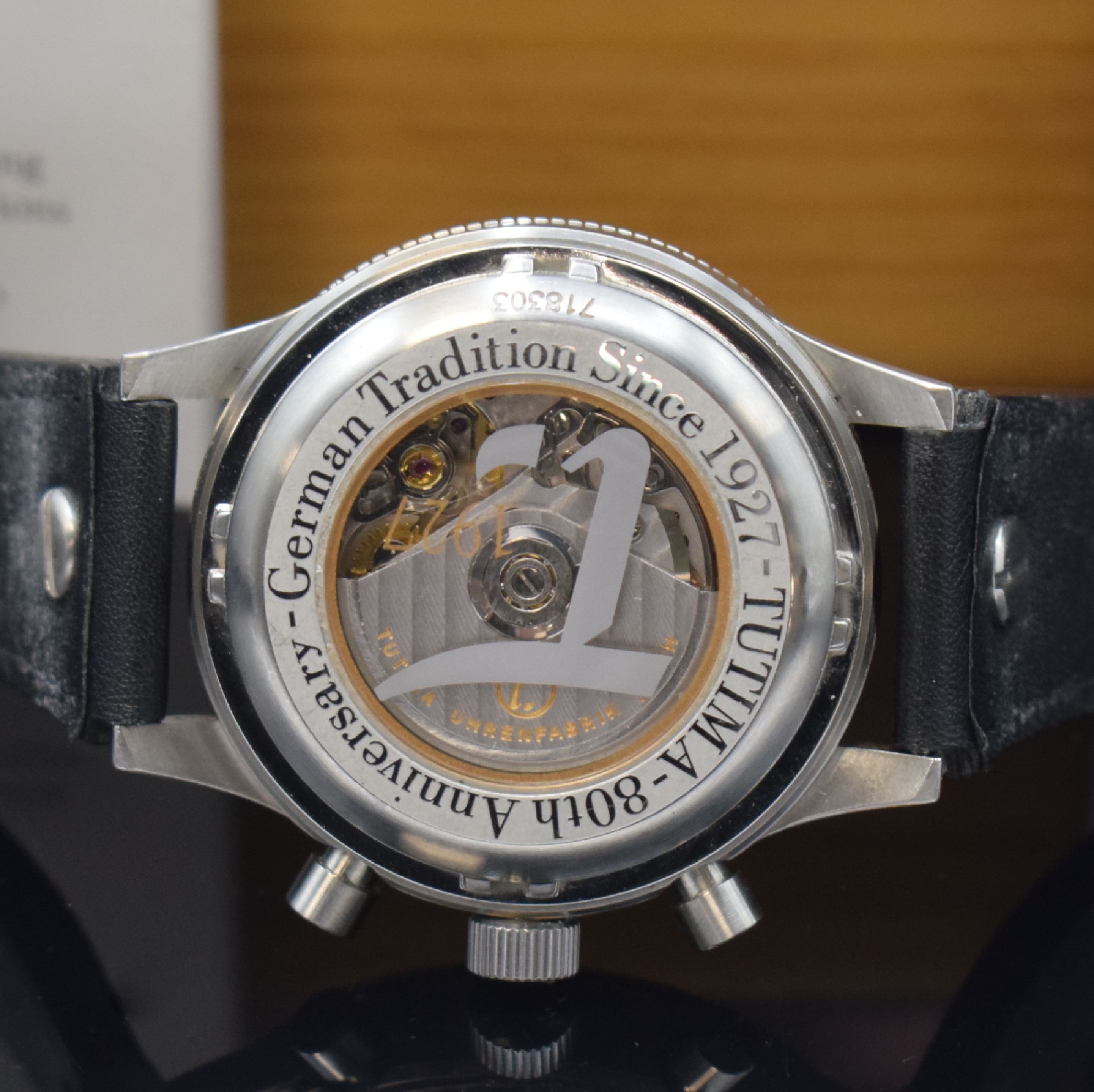 Detail d: TUTIMA Grand Classic "80th Anniversary" Armbandchronograph Referenz 781, Automatik, Deutschland um 2007, Edelstahlgeh. inkl. orig. ...