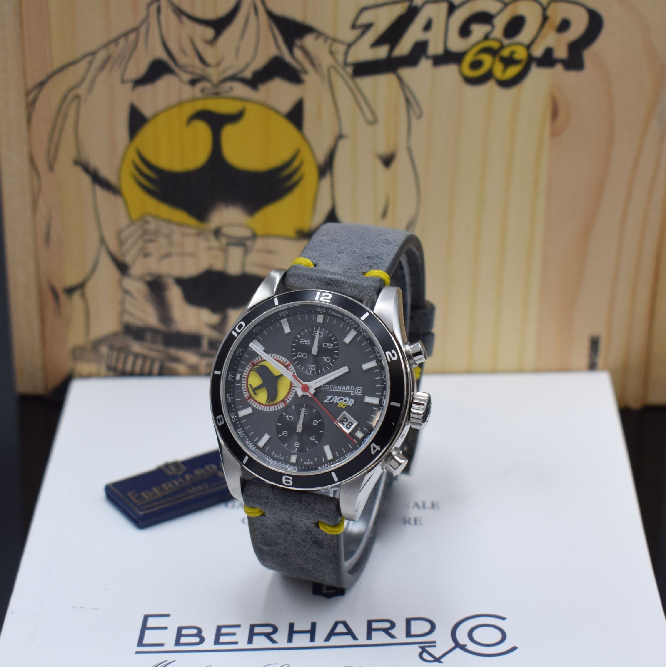 EBERHARD & Co. seltene, auf 120 Stück limitierter Armbandchronograph "ZAGOR", Automatik, herausgegeben anl. 60 Jubiläums gleichnamigen ...