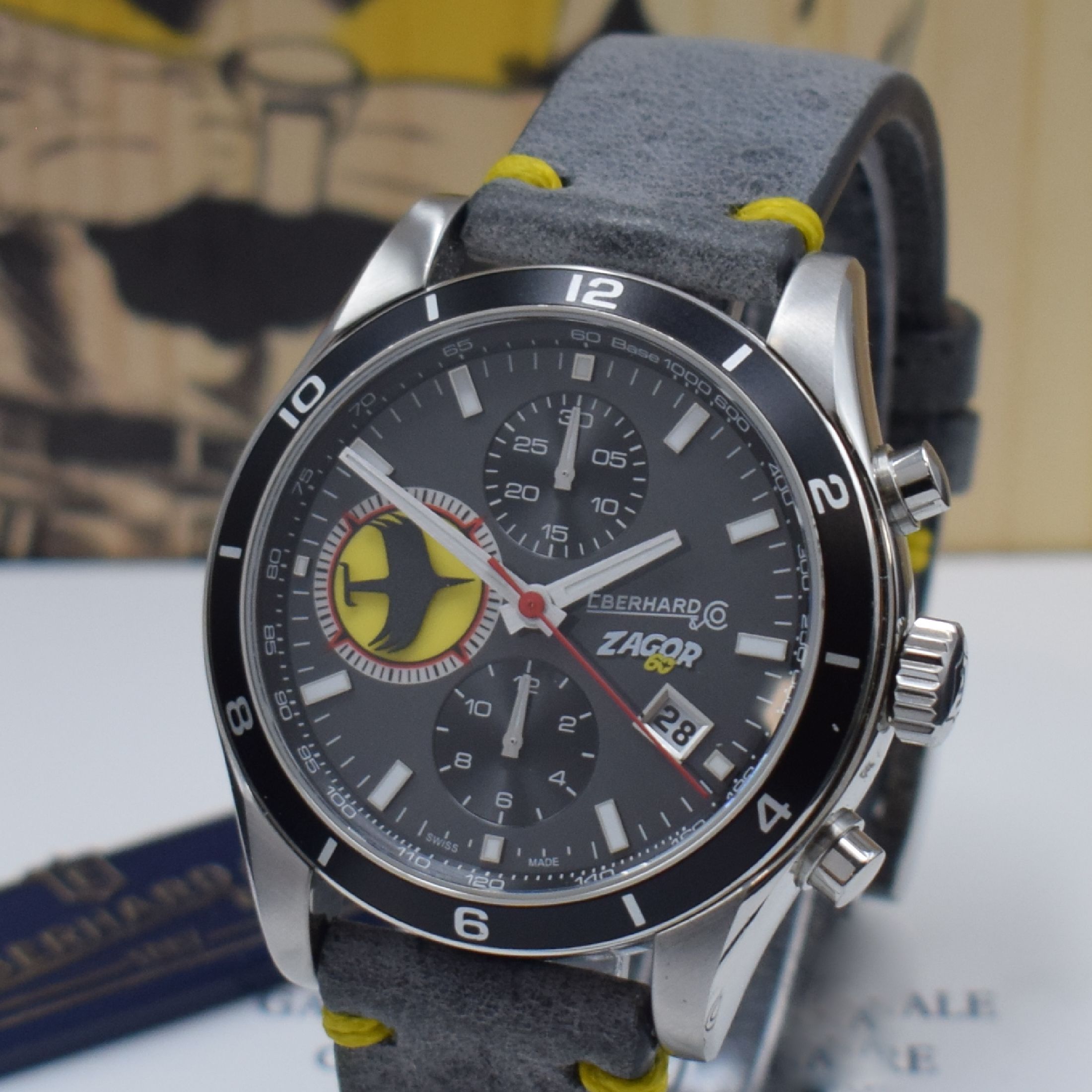 Detail a: EBERHARD & Co. seltene, auf 120 Stück limitierter Armbandchronograph "ZAGOR", Automatik, herausgegeben anl. 60 Jubiläums gleichnamigen ...