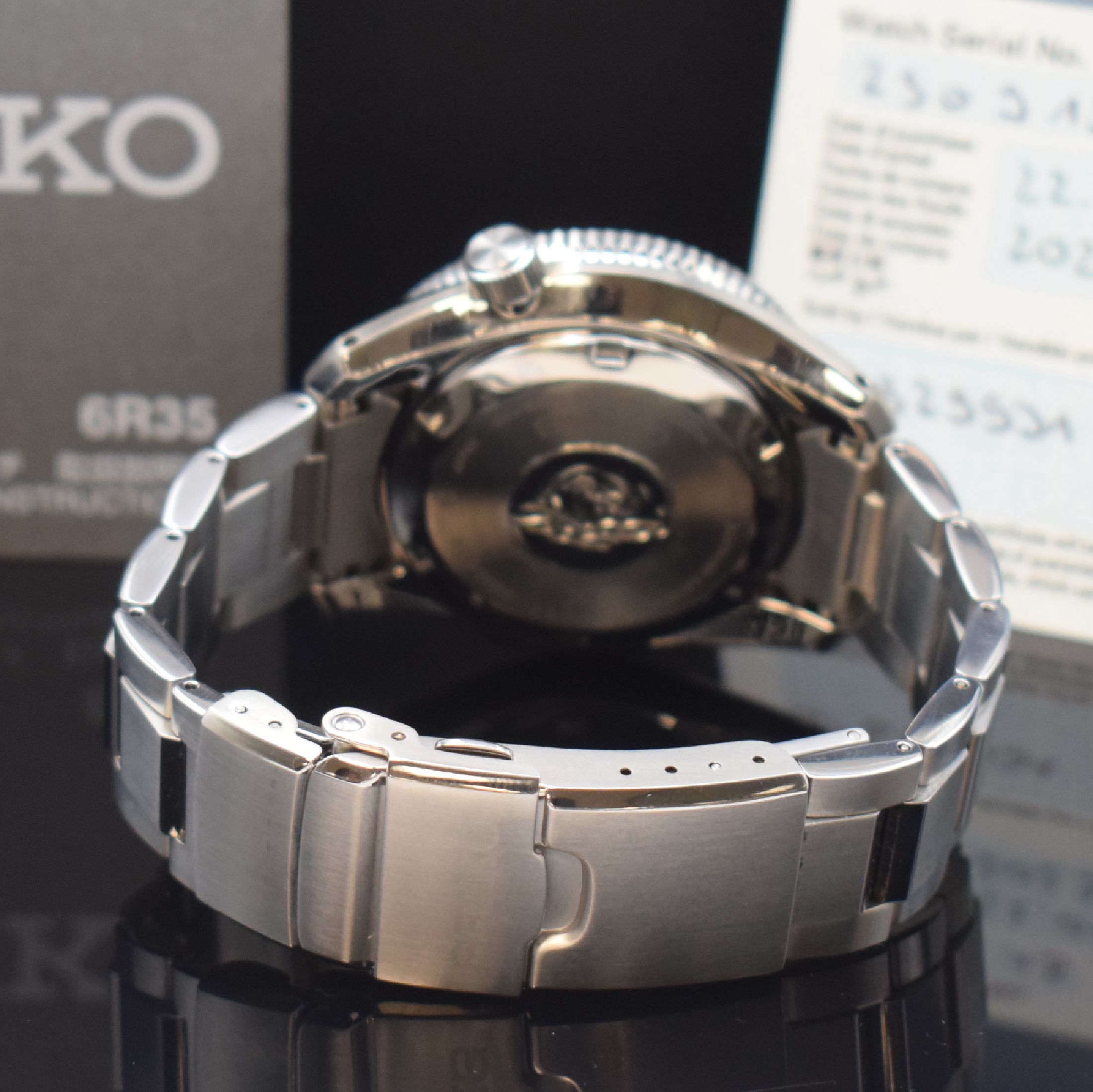 Detail b: SEIKO Herrenarmbanduhr Prospex Special Edition "Save the Ocean" Referenz SPB299J1, Automatik, Edelstahlgeh. inkl. orig. Gliederband m. ...