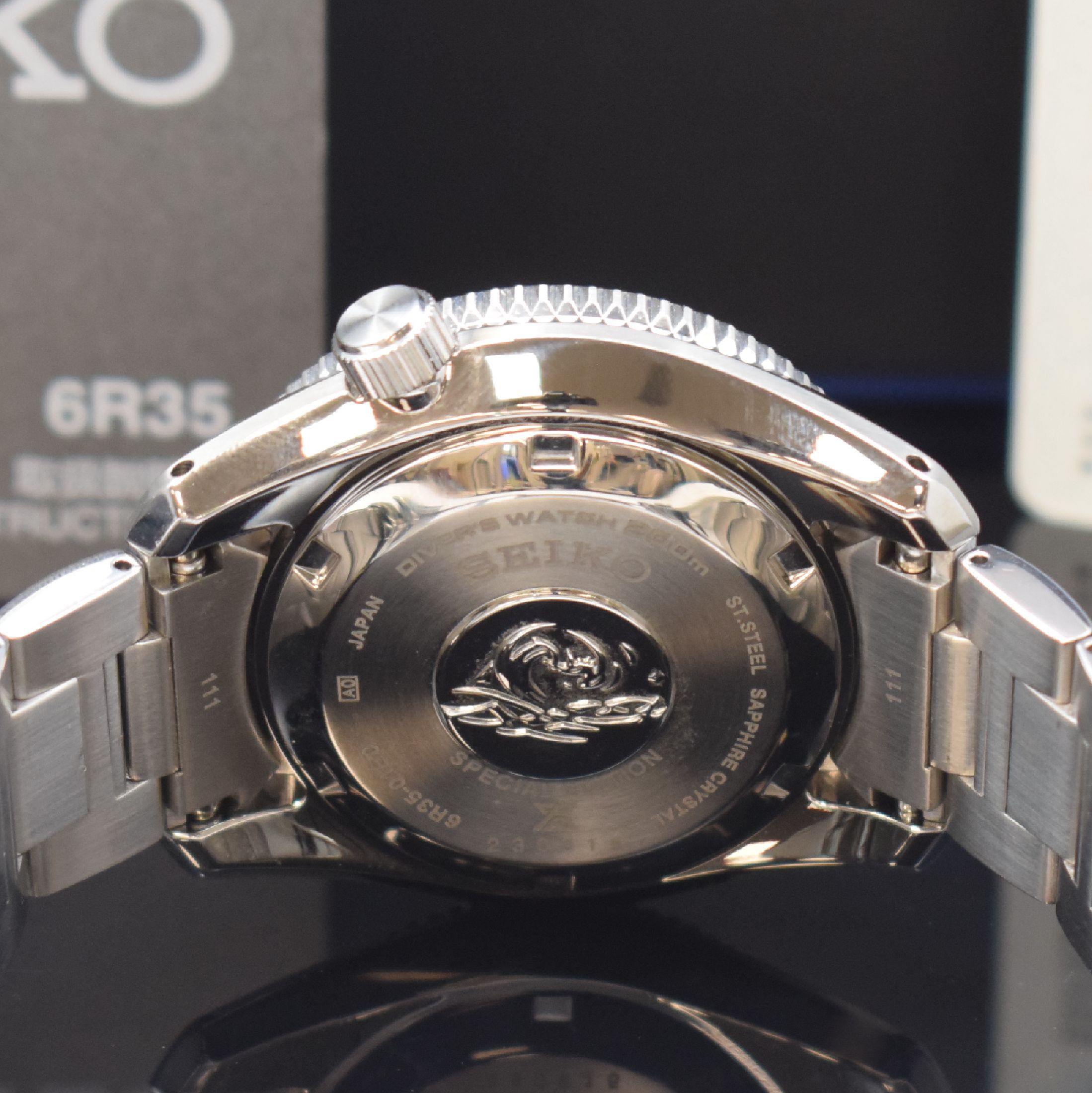 Detail d: SEIKO Herrenarmbanduhr Prospex Special Edition "Save the Ocean" Referenz SPB299J1, Automatik, Edelstahlgeh. inkl. orig. Gliederband m. ...