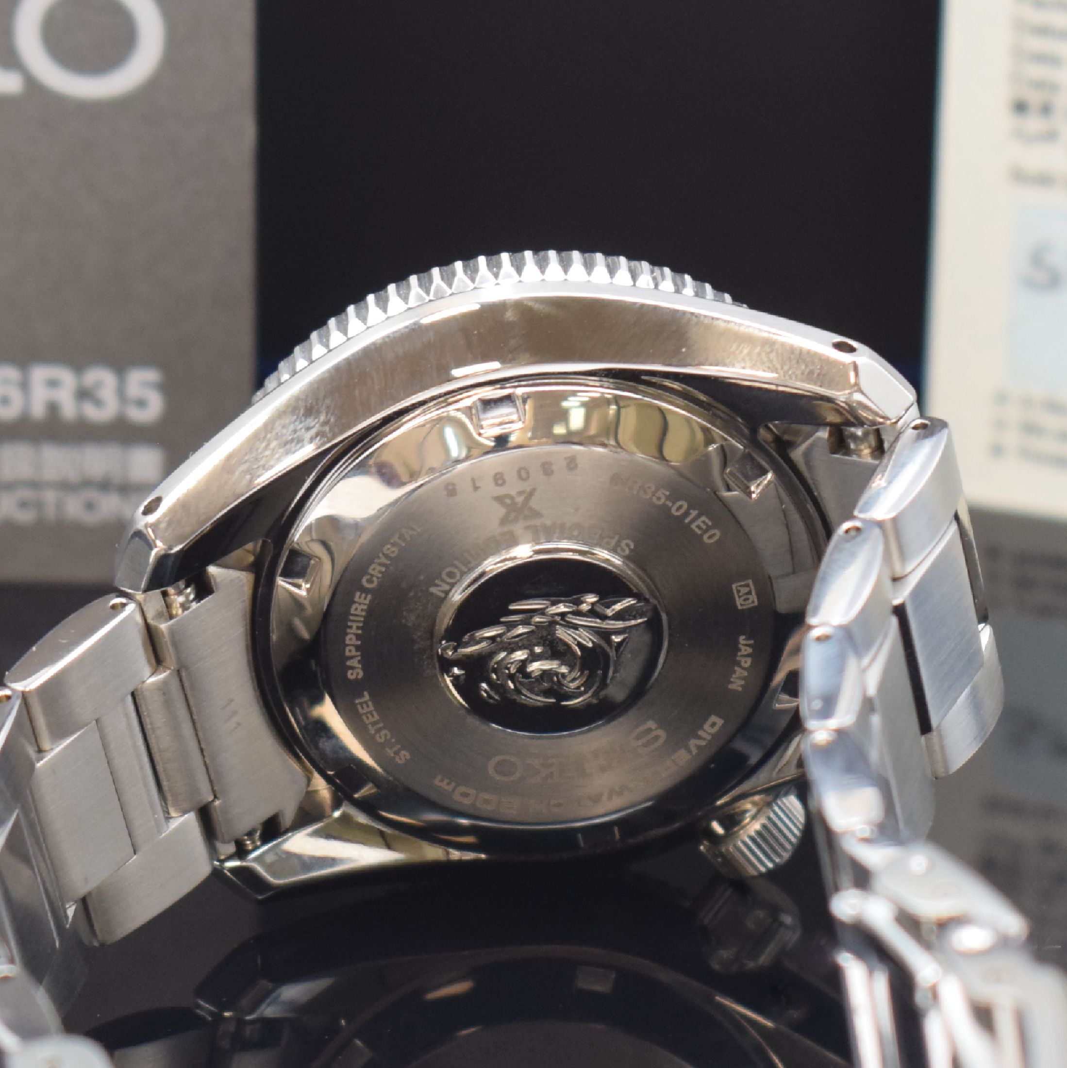 Detail e: SEIKO Herrenarmbanduhr Prospex Special Edition "Save the Ocean" Referenz SPB299J1, Automatik, Edelstahlgeh. inkl. orig. Gliederband m. ...