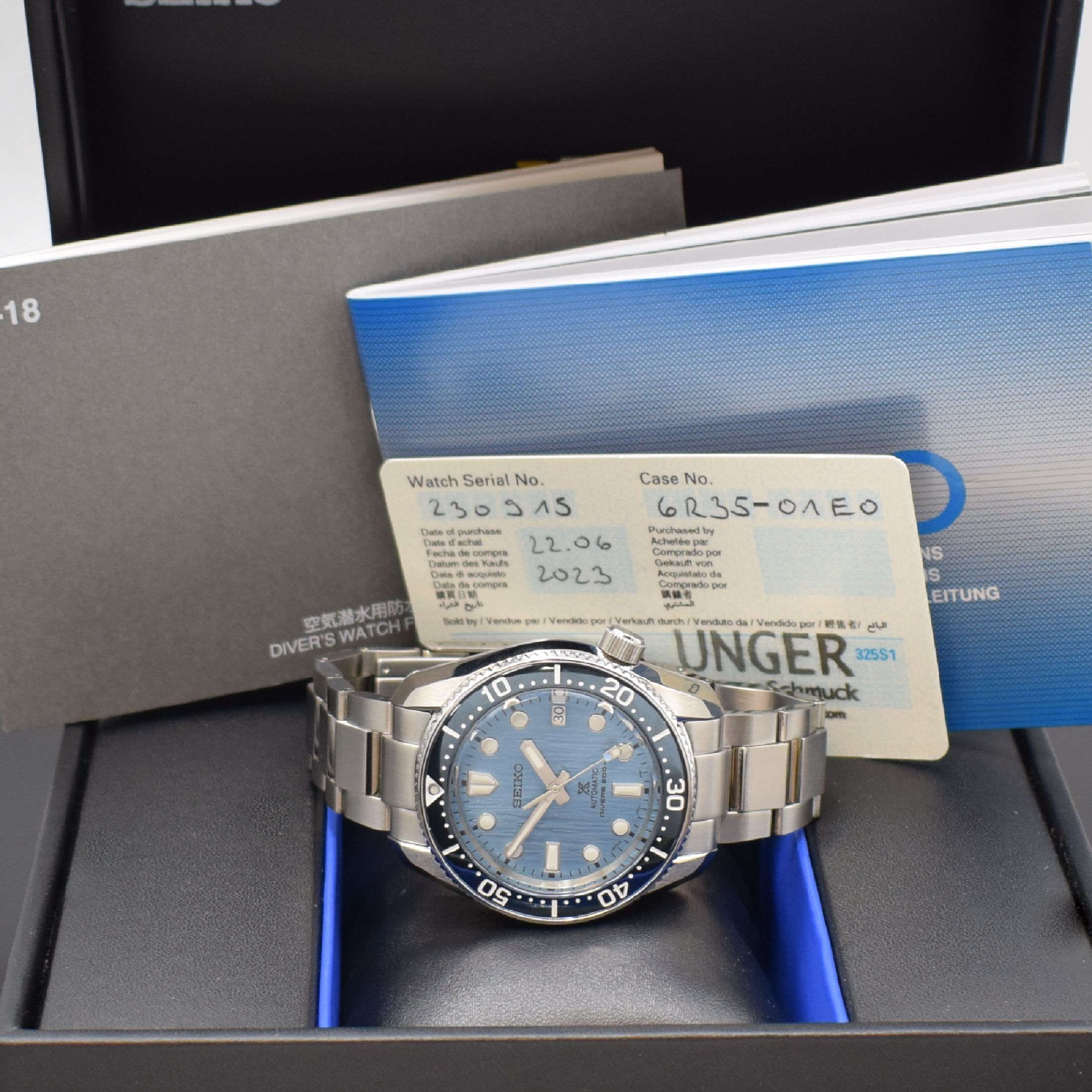 Detail f: SEIKO Herrenarmbanduhr Prospex Special Edition "Save the Ocean" Referenz SPB299J1, Automatik, Edelstahlgeh. inkl. orig. Gliederband m. ...