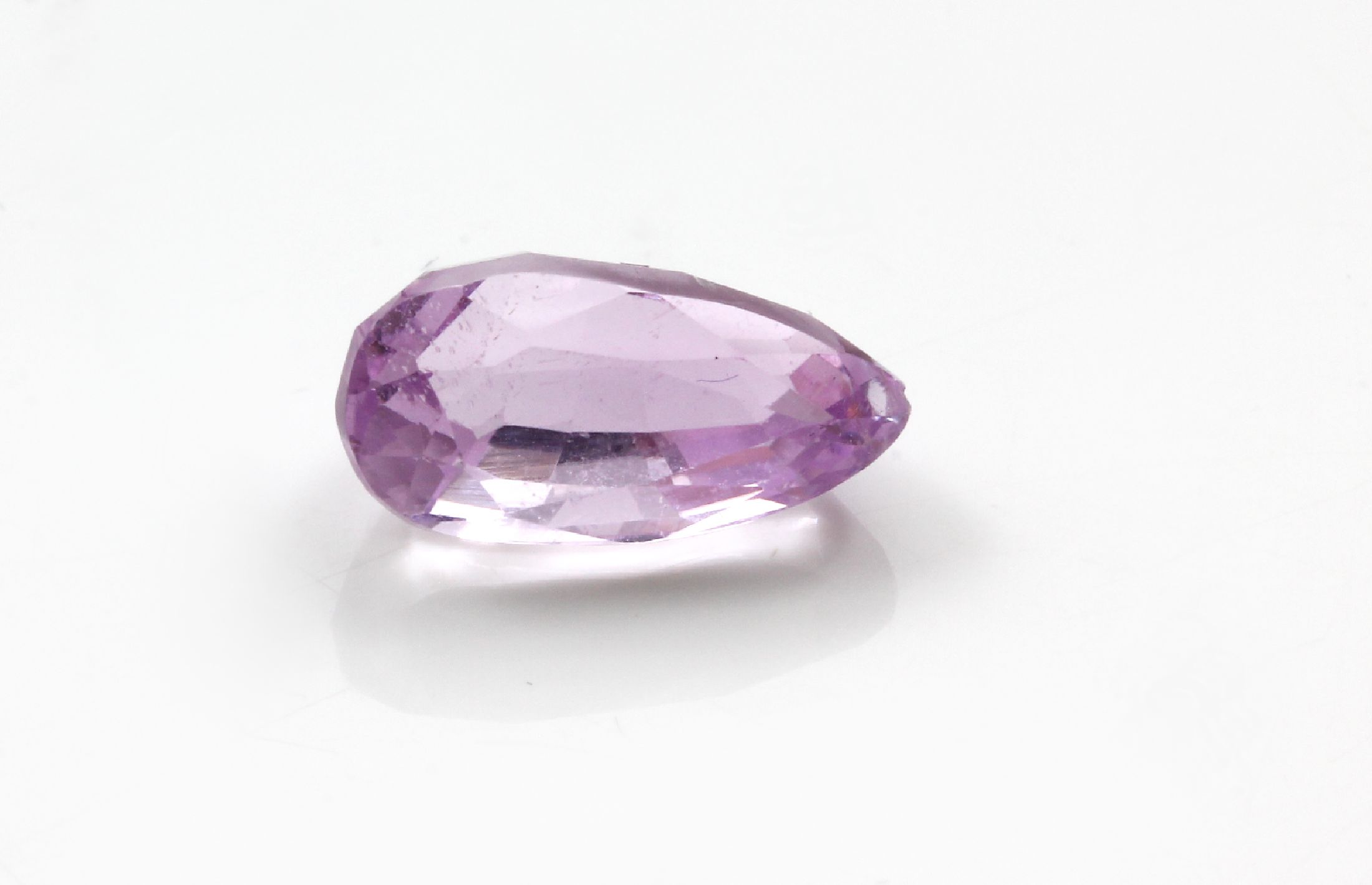 Loser Kunzit-Tropfen, 4.92 ct, purple pink, ALGT Zertifikat