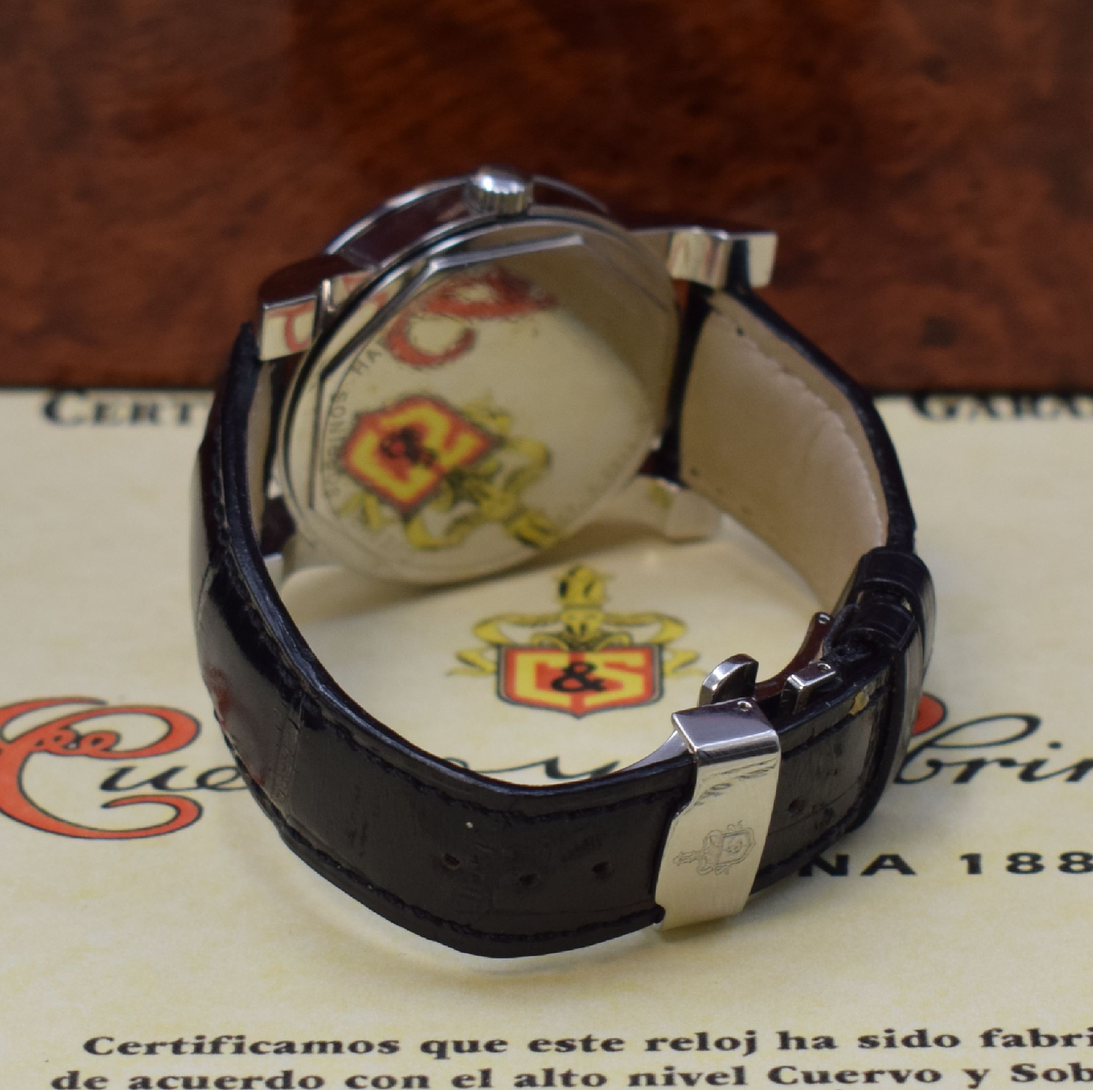 Detail a: CUERVO Y SOBRINOS Habana "Torpedeo" Herrenarmbanduhr Referenz A 2912, Schweiz um 2020, Automatik, verschr. Edelstahlgeh. inkl. orig. ...
