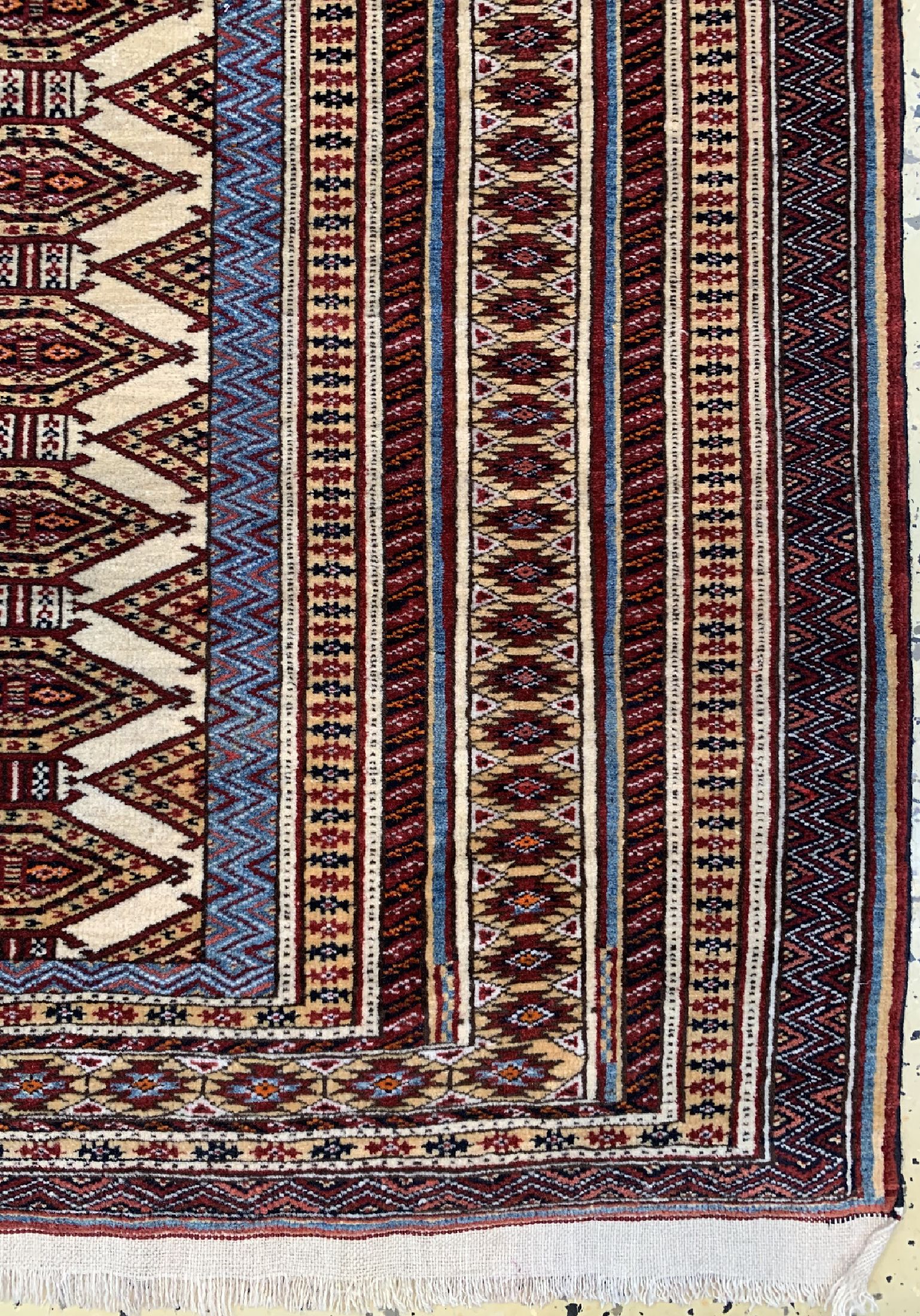 Detail a: Torkmen fein, Persien, ca. 50 Jahre, Wolle auf Wolle, ca. 170 x 130 cm, EHZ: 2