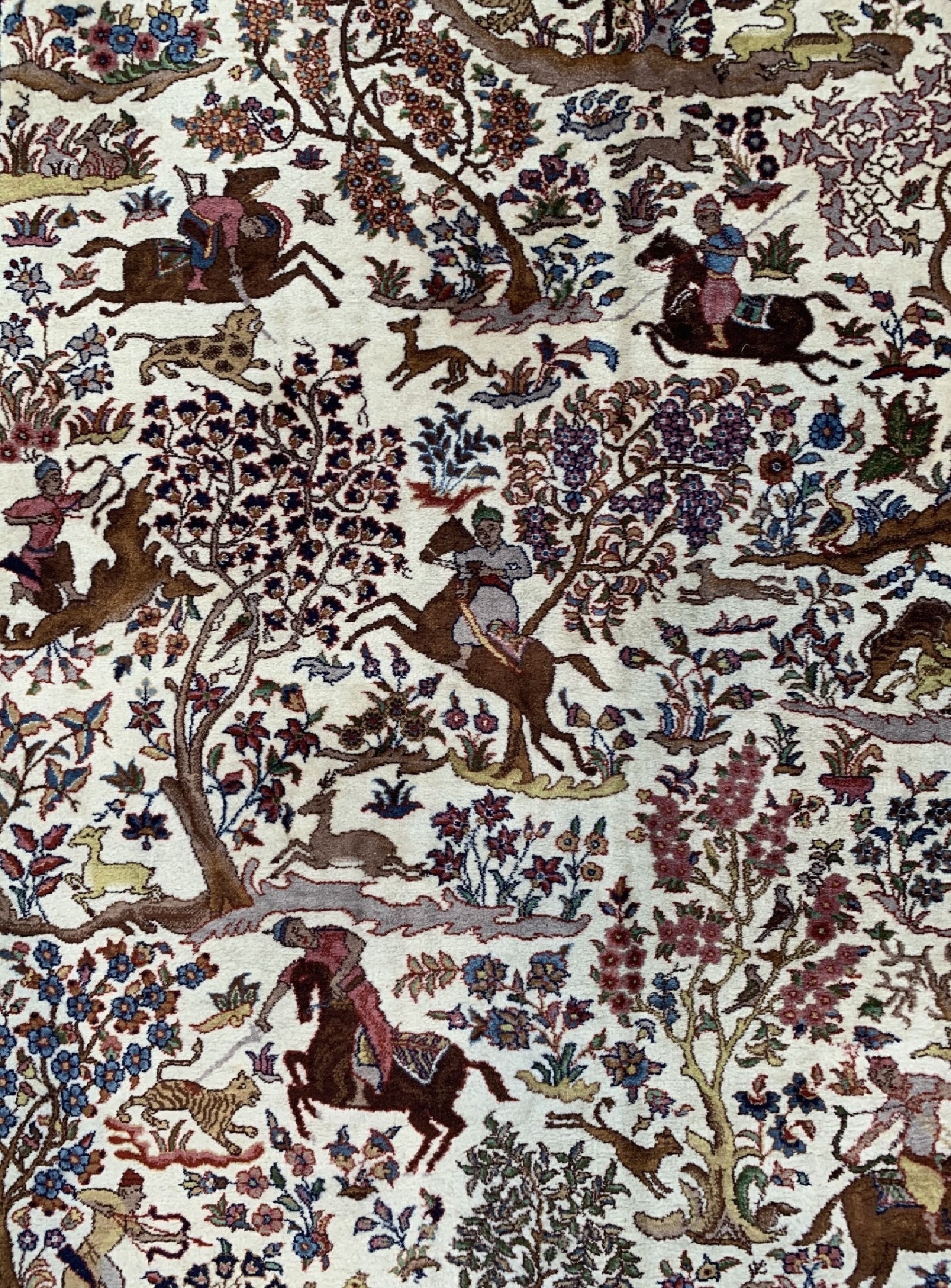 Detail b: Lahor Kork fein, Pakistan, ca. 50 Jahre, Korkwolle auf Baumwolle, ca. 215 x 138 cm, EHZ: 2