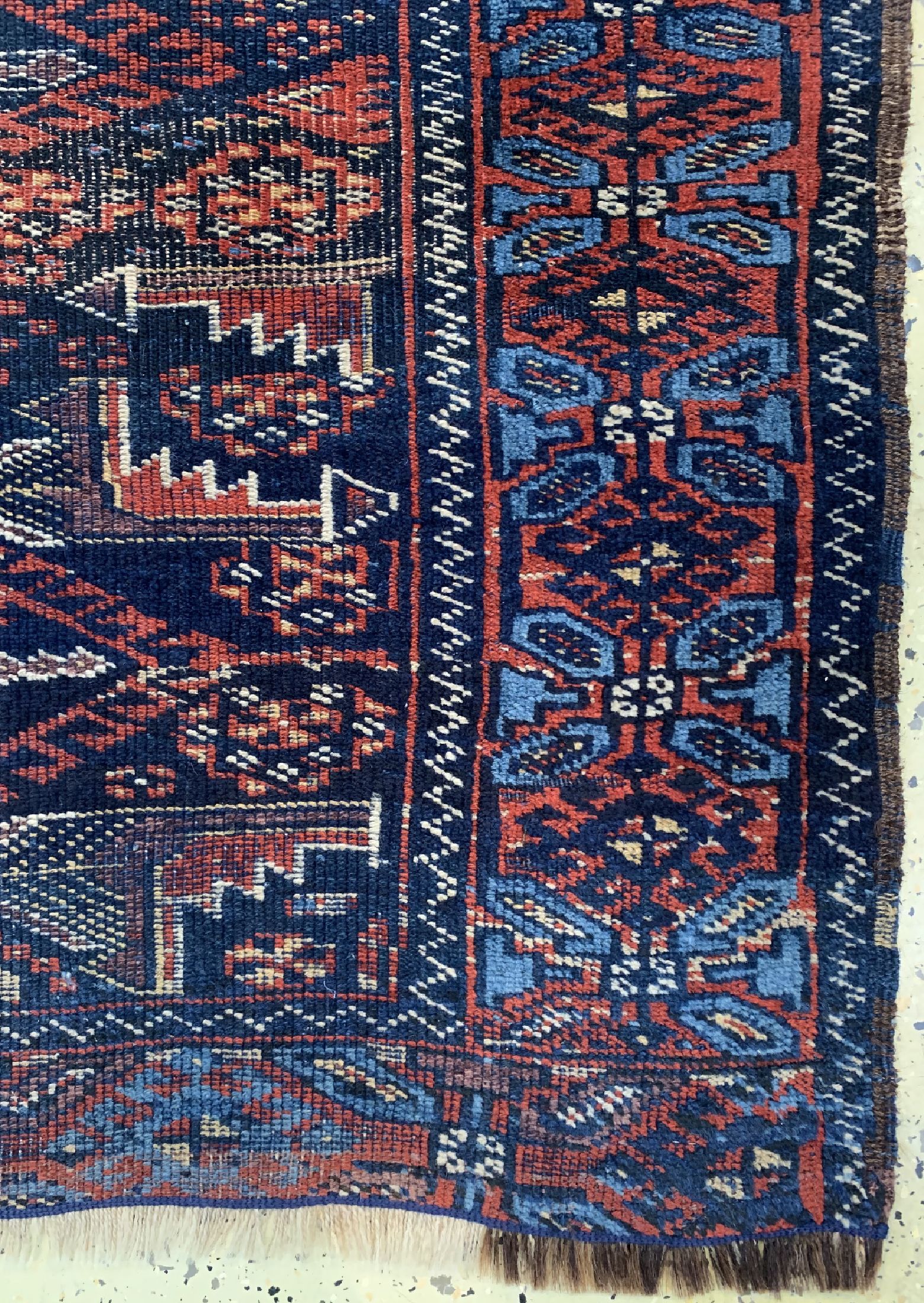Detail a: Antiker Yürük, Türkei, 19.Jhd, Wolle auf Wolle, ca. 120 x 114 cm, EHZ: 3