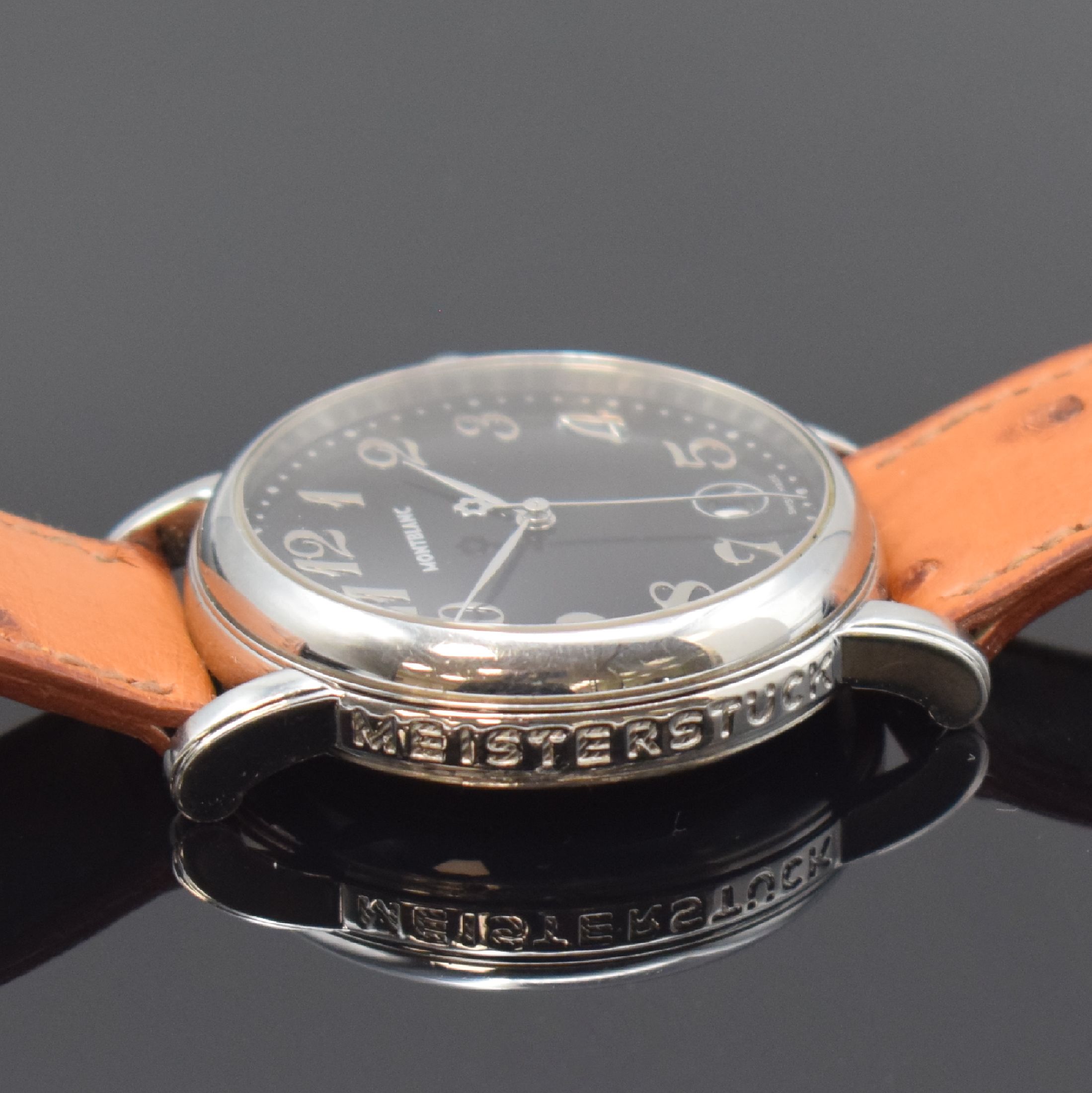 Detail c: MONTBLANC Meisterstück Armbanduhr in Stahl Referenz 7027, Schweiz um 2010, quartz, gedr. Geh., Rand m. Gravur "MONTBLANC MEISTERSTÜCK", ...