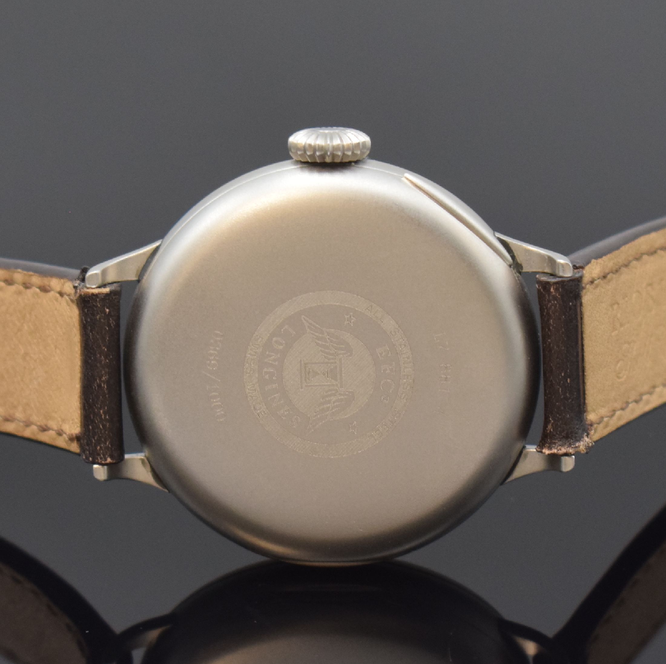 Detail c: LONGINES limitierte Armbanduhr in Stahl Referenz L7.881.4, Schweiz um 2010, Automatik, mattiertes Scharniergeh., Lünette aufgedr., weißes Zifferbl. ...