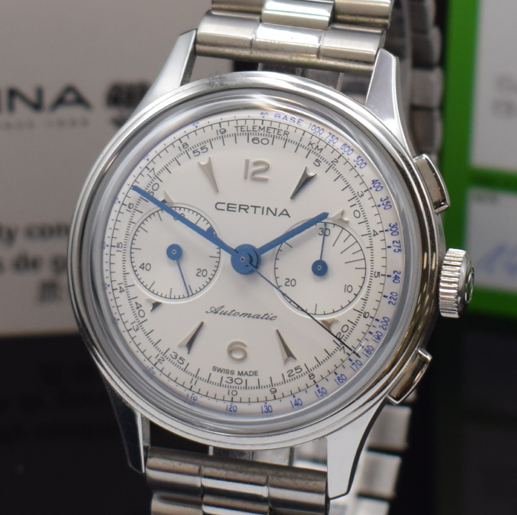 Detail a: CERTINA Herrenchronograph in Stahl Referenz C038462A, Schweiz lt. orig. Papier verk. 2022, Automatik, 2-tlg. Geh. m. gewölbtem Saphirglas, Boden ...