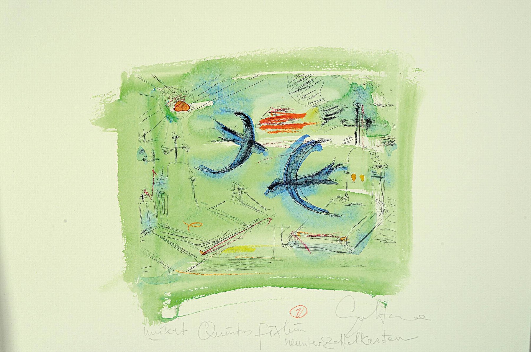 Dieter Goltzsche , geb. 1934, komplettes Mappenwerk mit 19 Radierungen und eine aquarellierte Radierung mit Unikatcharakter, jedes Blatt handsign. ...