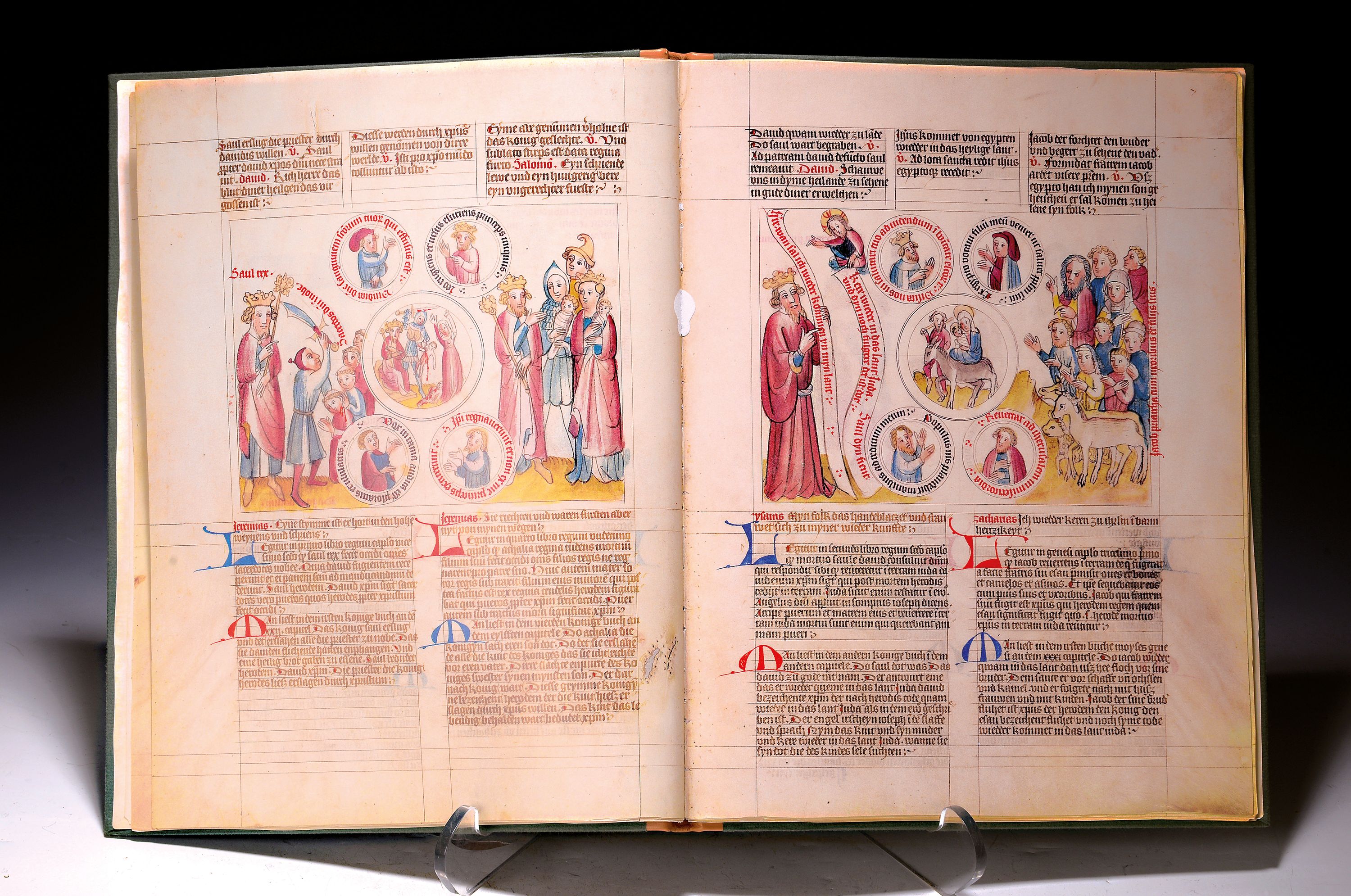 Faksimile: Biblia Pauperum des Codex Pal.lat. 871, Zürich, Belser 1982, Faksimile der Handschrift aus dem 2.Viertel des 15. Jahrhundert, heute in ...