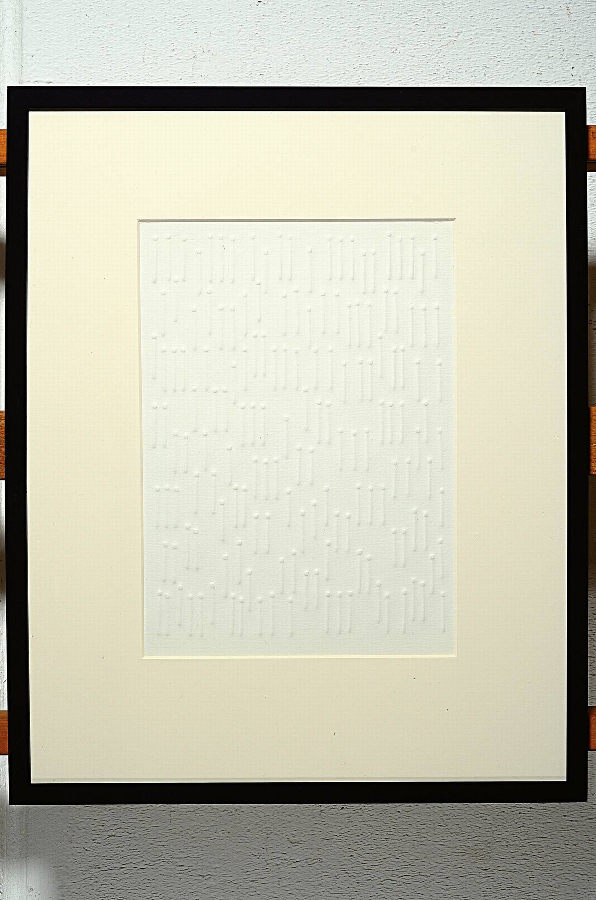 Detail k: Günther Uecker, geb.1930, Prägedruck, "Parallele Reihung, verso handsign ., aus 1975, nur wenig handsign. Exemplare, Blatt ca. 32x33, unter ...