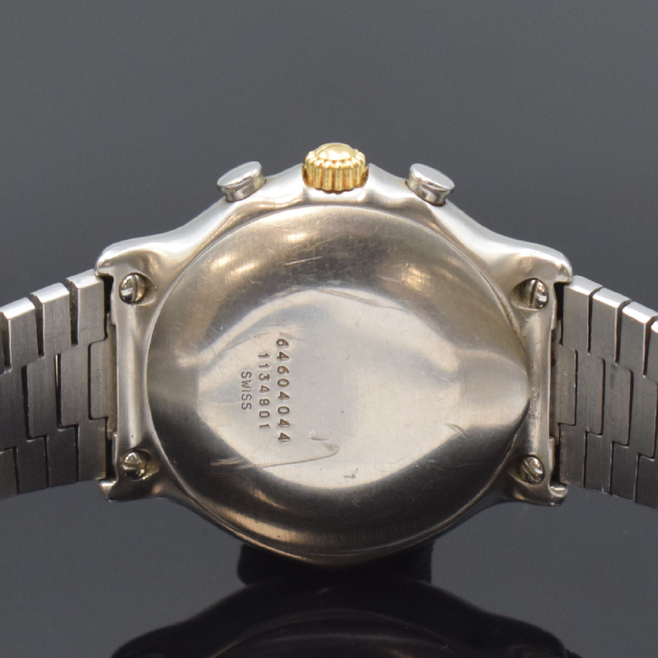 Detail c: EBEL Herrenchronograph mit El Primero Werk in Stahl/Gold Referenz 1134901, Schweiz um 1990, Automatik, Boden aufgedr., orig. Wellengliederband m. ...