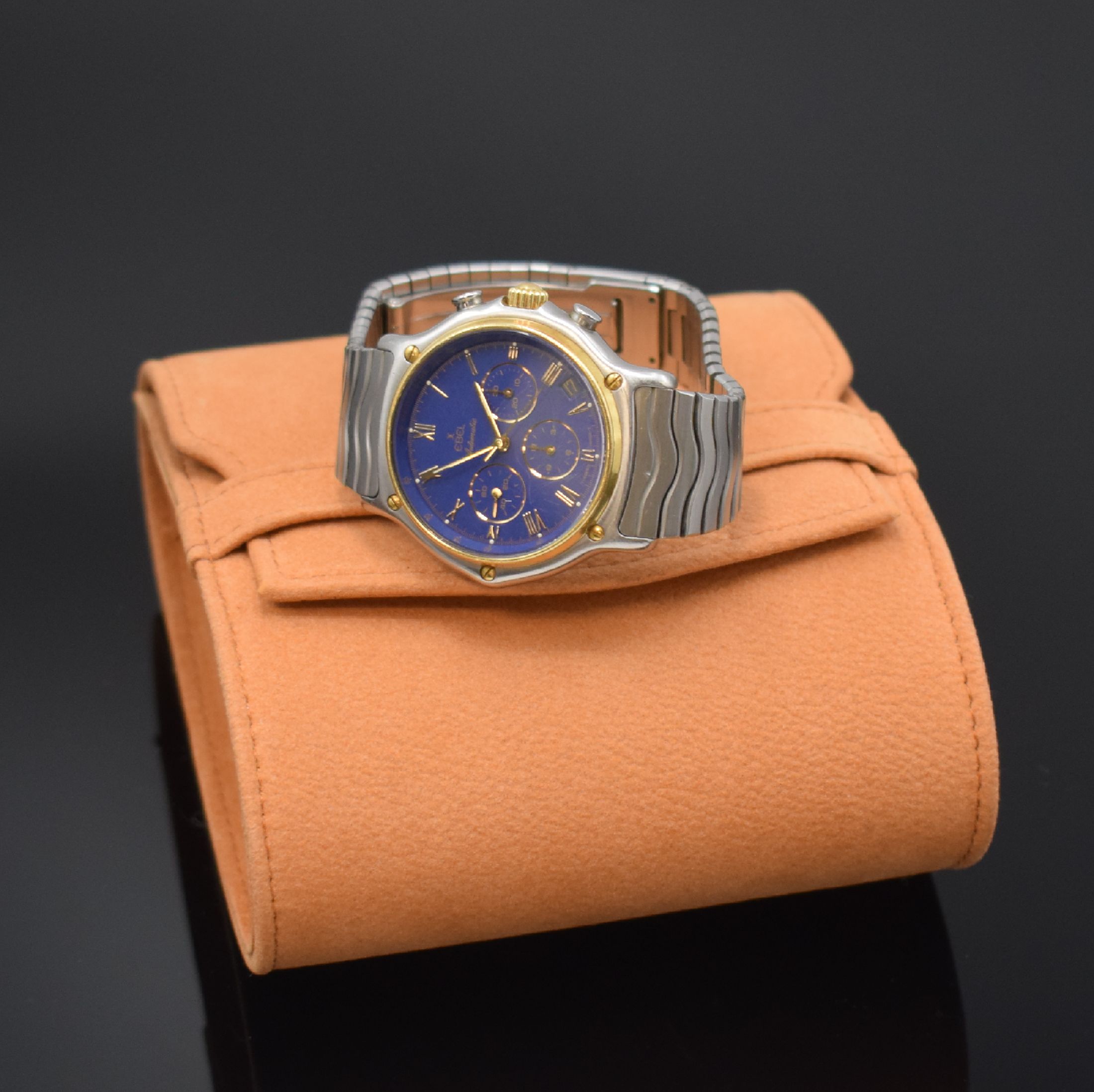 Detail f: EBEL Herrenchronograph mit El Primero Werk in Stahl/Gold Referenz 1134901, Schweiz um 1990, Automatik, Boden aufgedr., orig. Wellengliederband m. ...