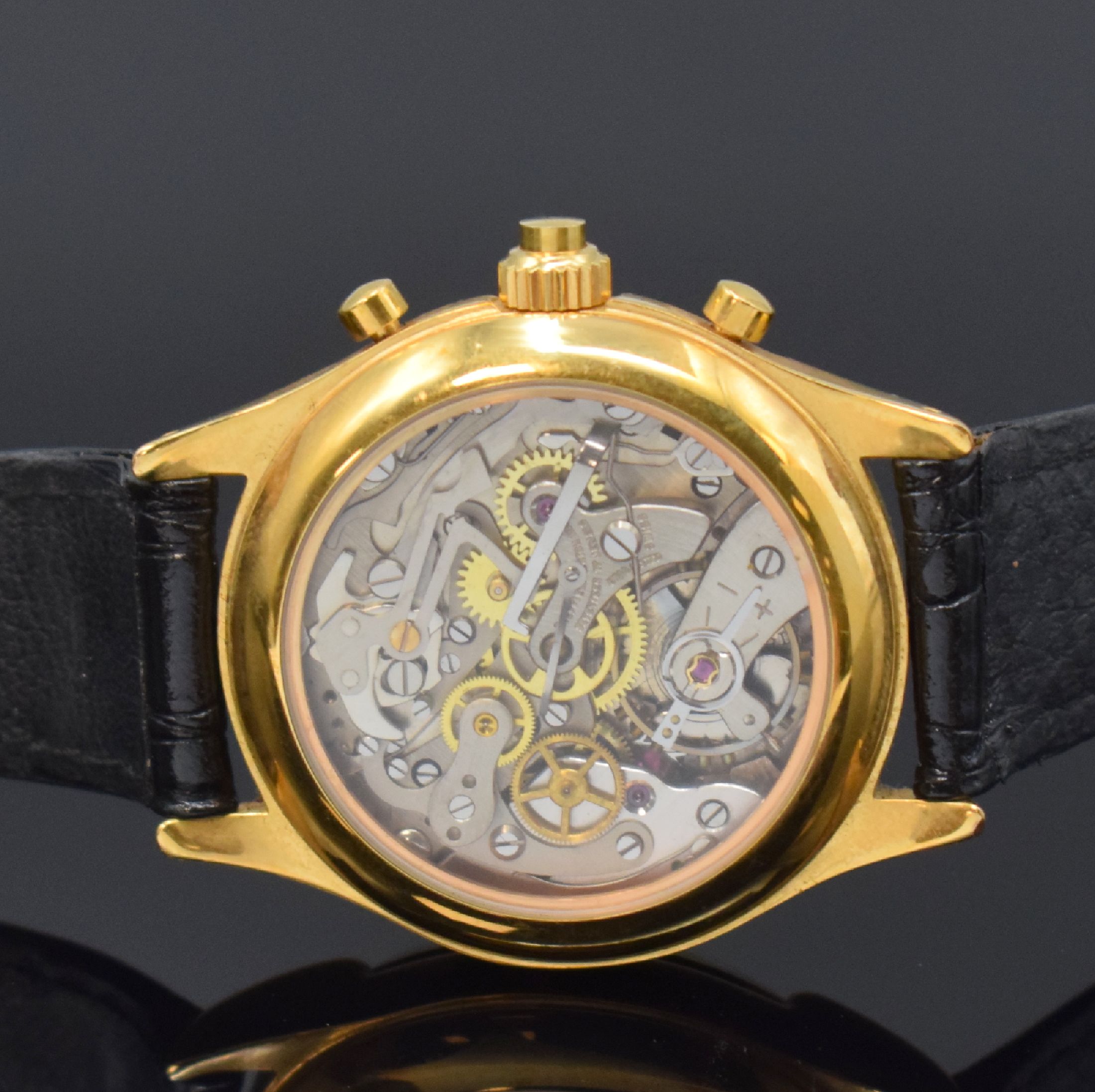 Detail c: DUBEY & SCHALDENBRAND Index-Mobile Semi- Rattrapante Armbandchronograph, Schweiz um 1960/1990, Handaufzug, aus Restbeständen montierte Werke von ca. ...