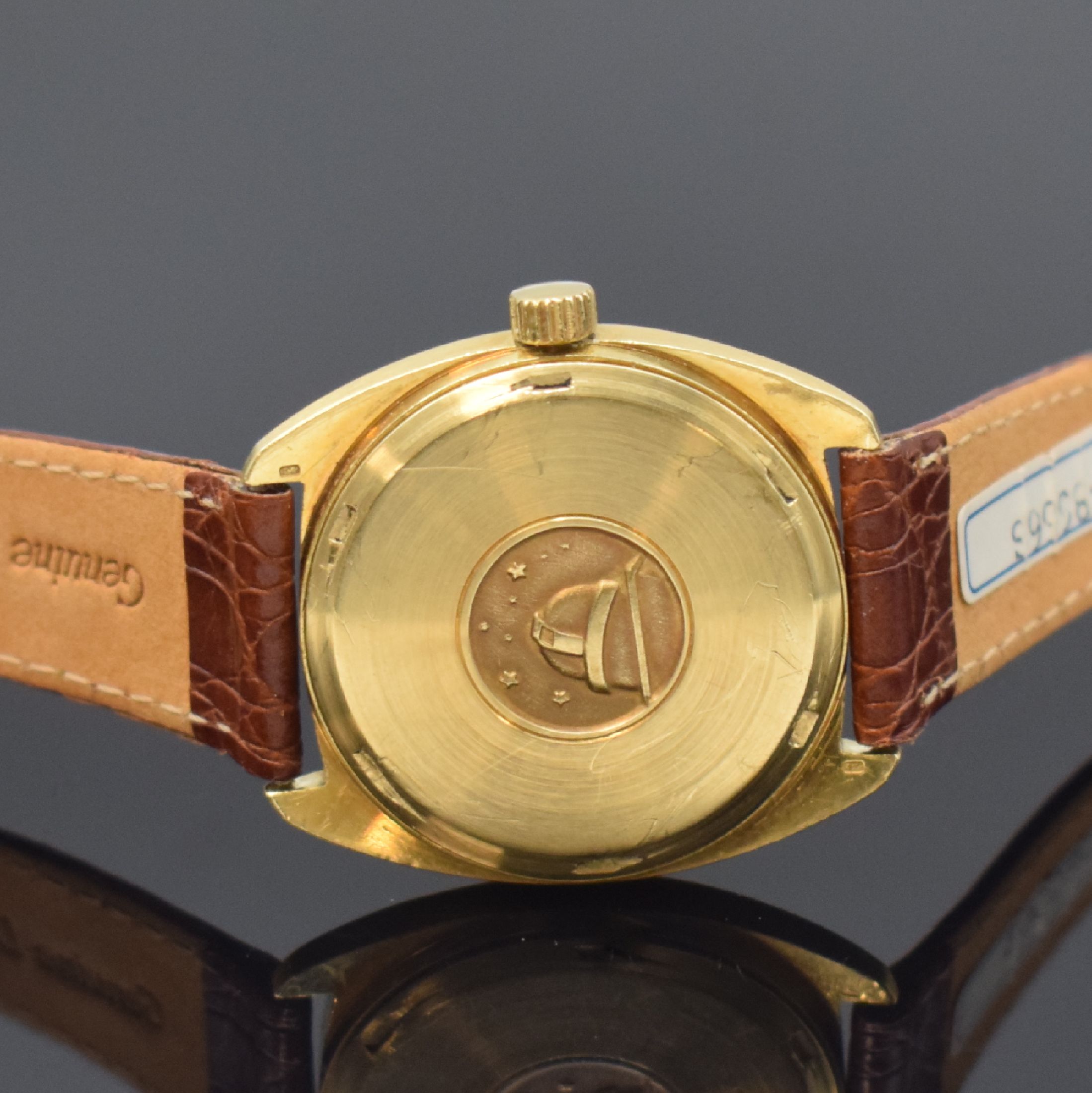 Detail c: OMEGA Constellation Herrenarmbanduhr Chronometer in GG 750/000 Referenz 168.053, Schweiz um 1970, Automatik, Boden verschr. (Gewinde zu rep.), ...