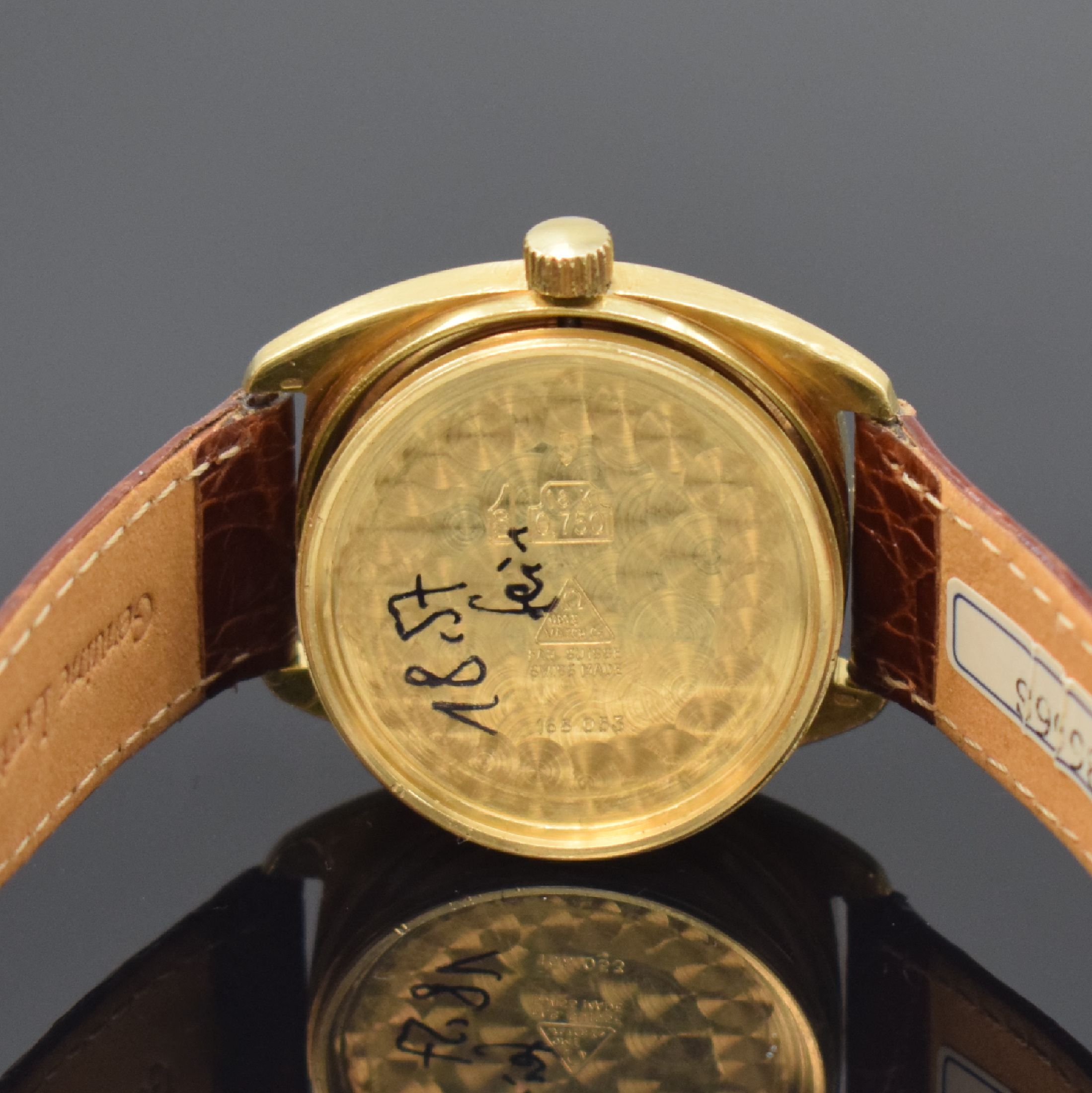Detail f: OMEGA Constellation Herrenarmbanduhr Chronometer in GG 750/000 Referenz 168.053, Schweiz um 1970, Automatik, Boden verschr. (Gewinde zu rep.), ...