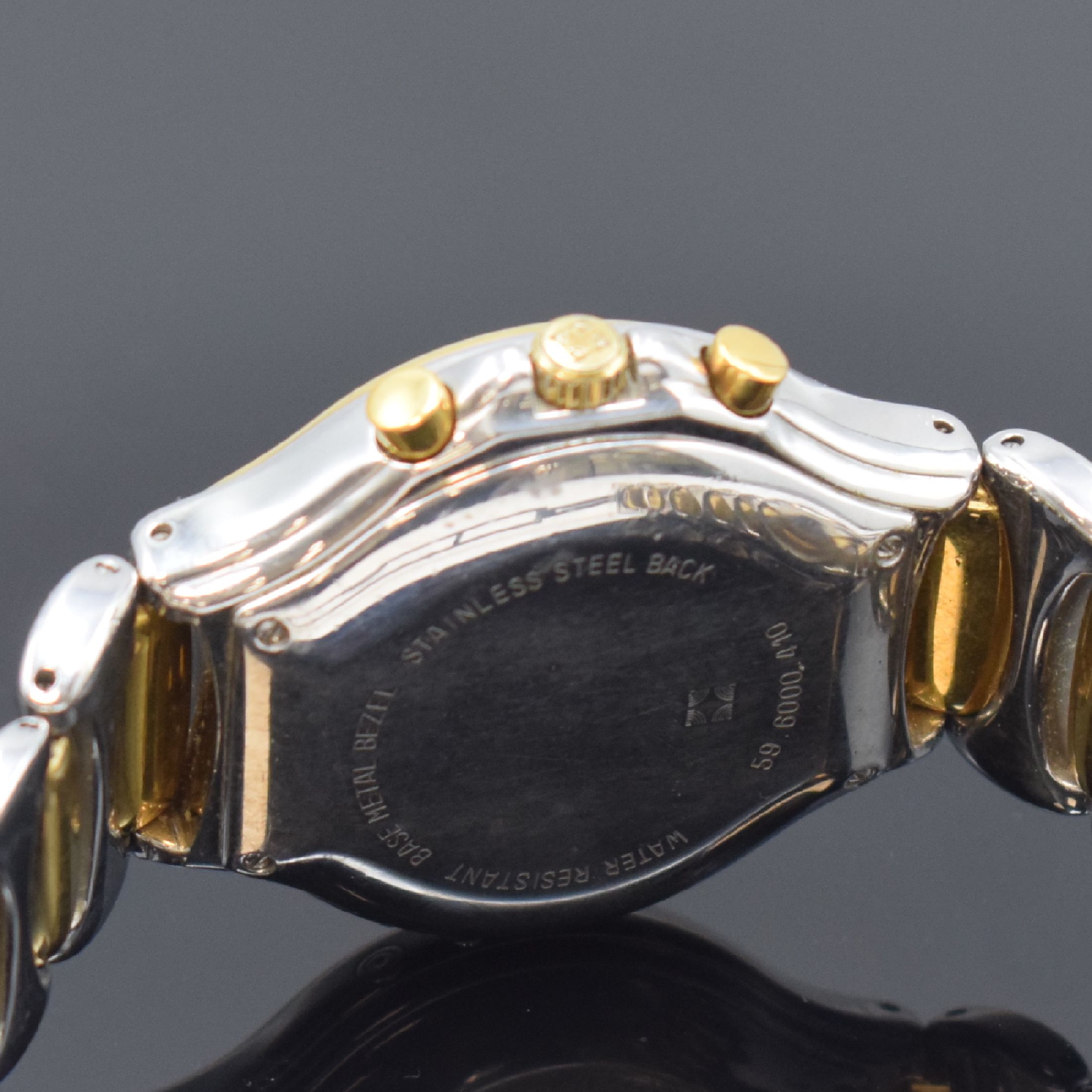 Detail c: ZENITH Academy Herrenarmbanduhr mit Schaltradchronograph und Vollkalender Referenz 59.6000.410,, Schweiz um 1985, Automatik, Edelstahl/Gold komb. ...