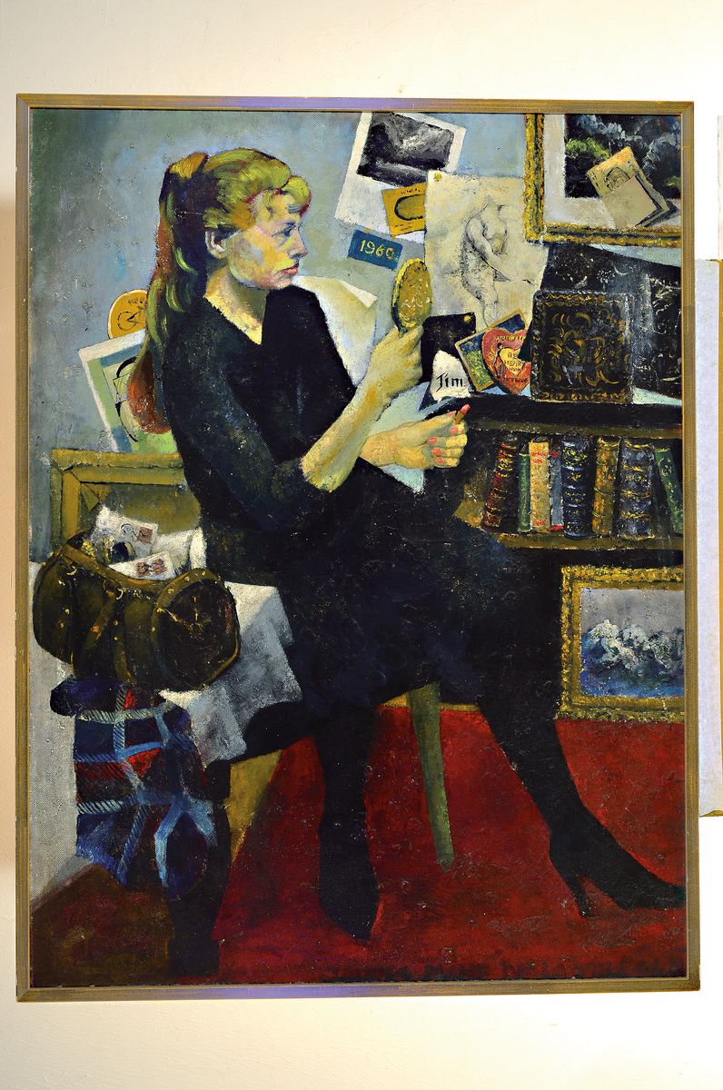 Jacques Mahe de la Villegle, geb. 1926 Quimper in der Bretagne, französischer Künstler und Mitbegründer des Nouveau Realism,hier: Interieur mit ...