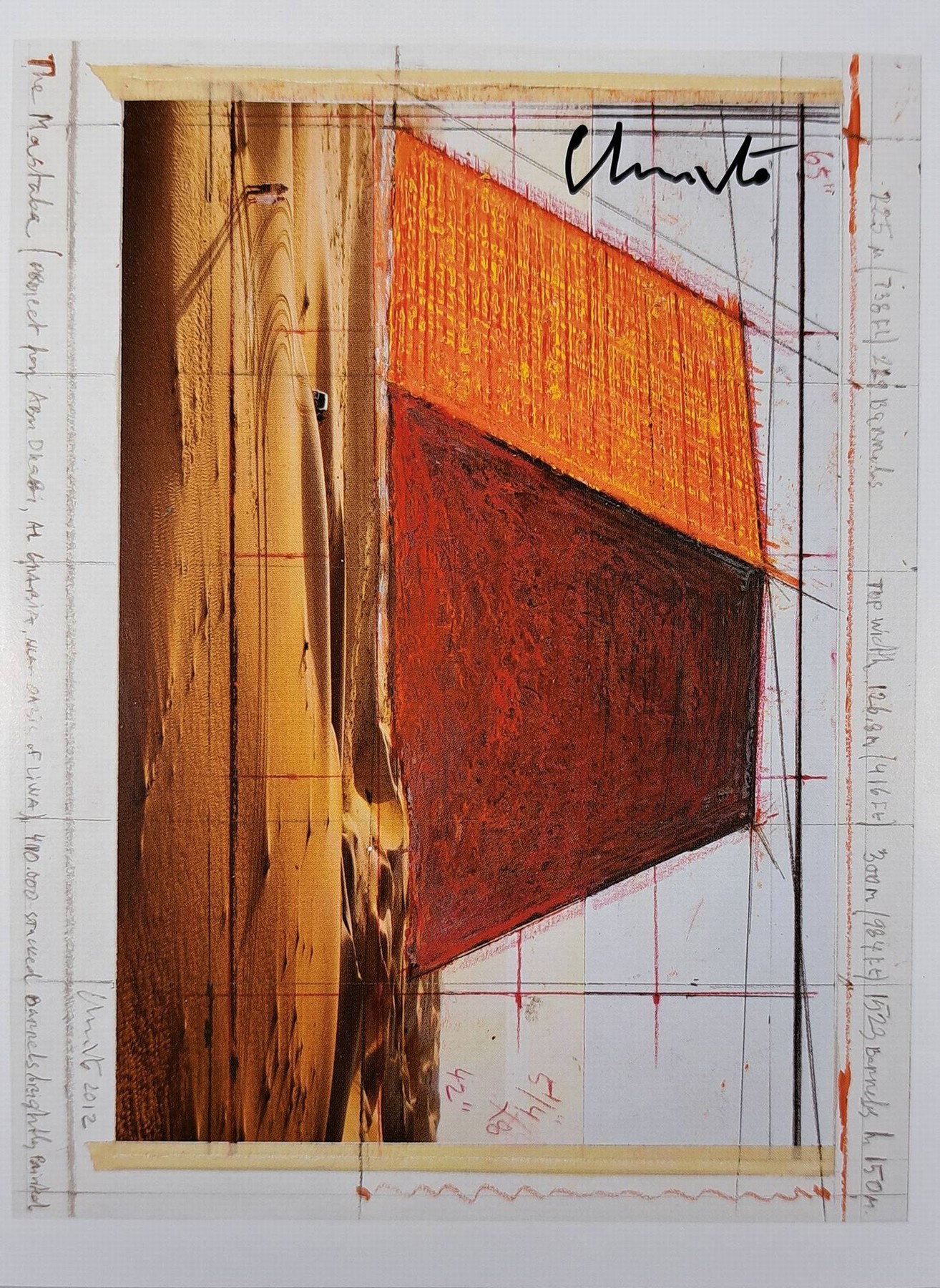 Detail a: Christo, Konvolut aus 3 Offsets, aus 3 verschiedenen Projekten, "Over the River, Project for the Arkansas River, Colorado, handsign von Christo, ...