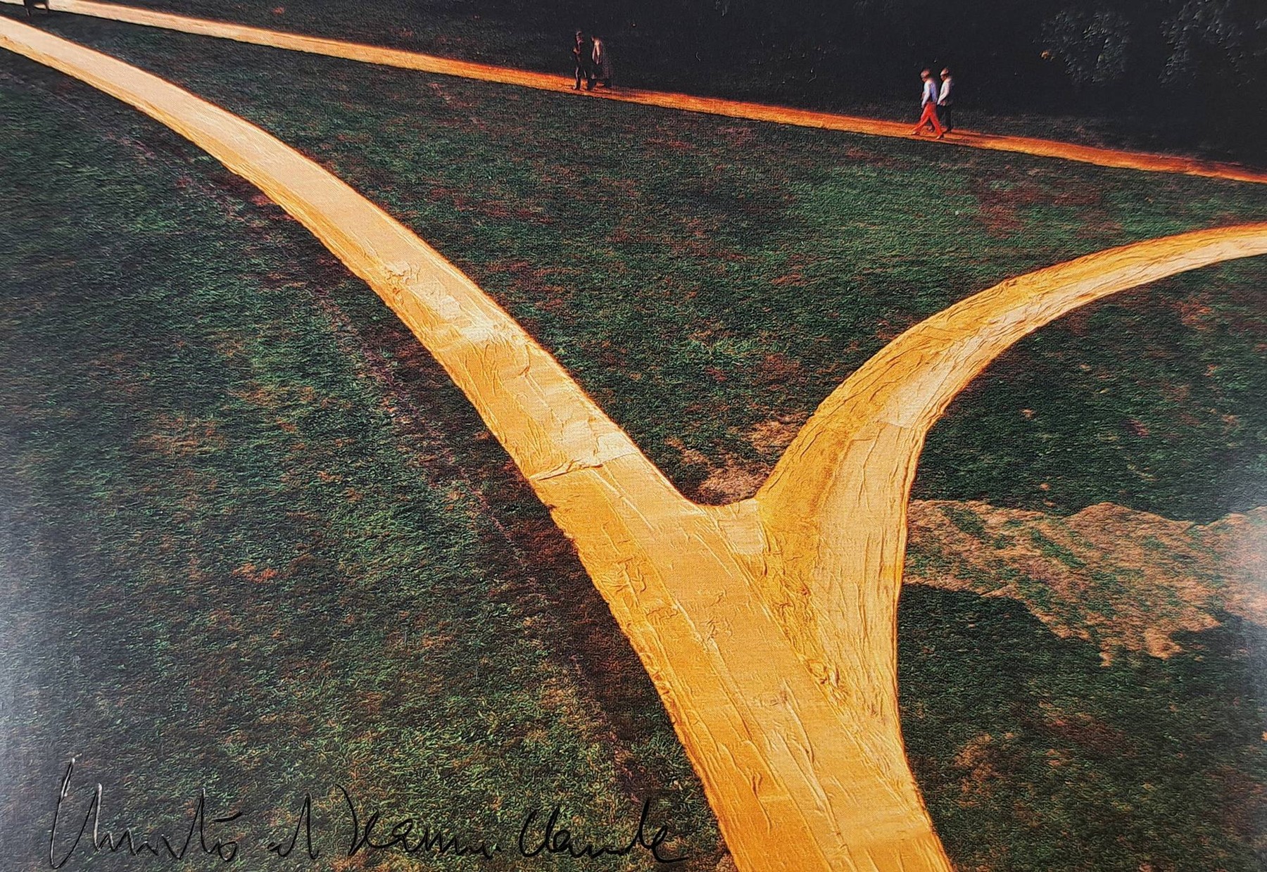 Detail b: Christo und Jean-Claude, Konvolut aus 3 Offsets, aus drei verschiedenen Projekten, "Over the River, Project for the Arkanas River, ...