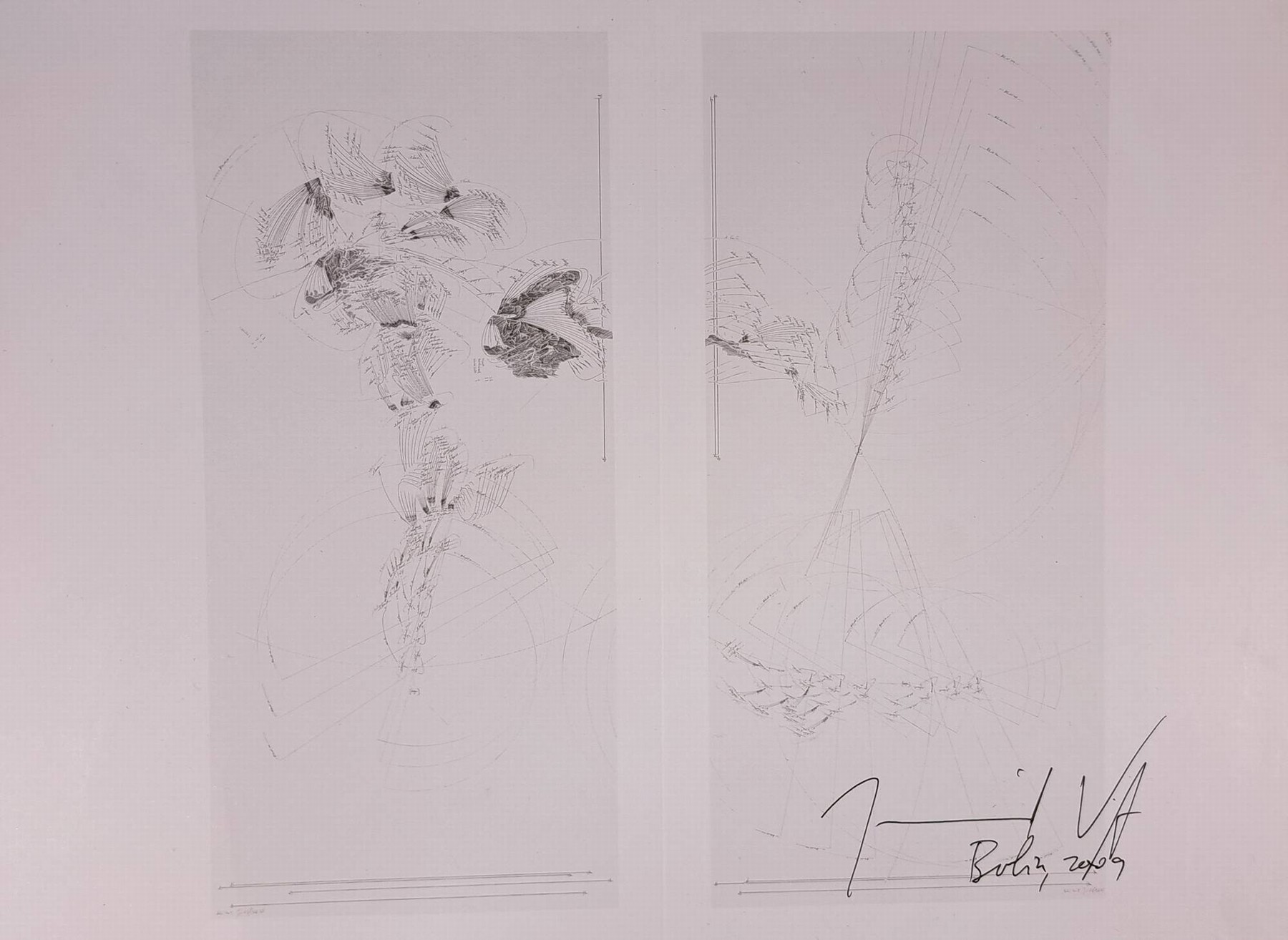 Detail a: Jorinde Voigt, geb. 1977, Konvolut aus 2 Offsets, je handsign., eins davon dat. 2009, je ca. 30x21 cm