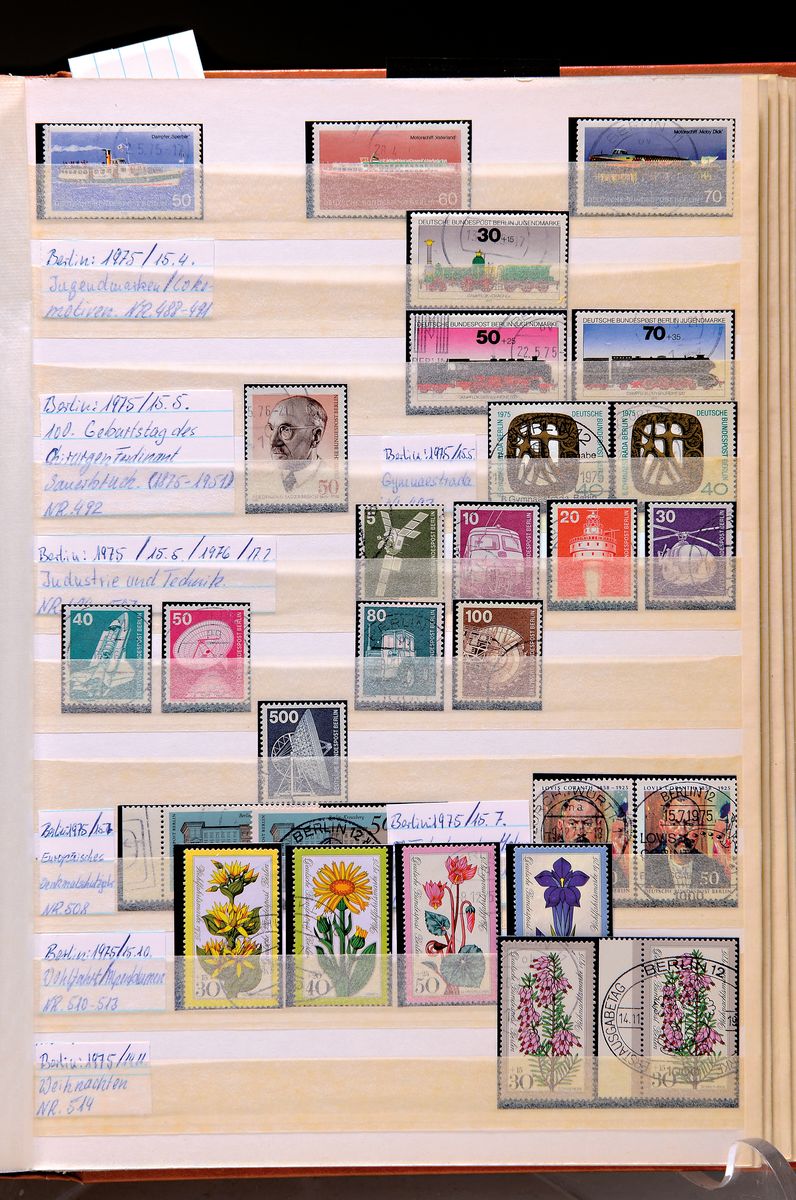 Nachlass-Konvolut Briefmarken, Berlin, u.a. Michel 21-32, 34 geprüft (Schlegel), 38-41, 61-63, weitere bessere Werte, sehr viele Dubletten, sowie ...