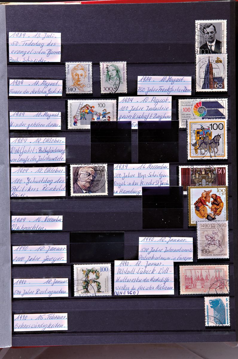 Nachlass-Konvolut Briefmarken, Bund, postfrisch: gute Anfangswerte, sowie Posthorn einwandfrei gezahnt und geprüft (Schlegel), auch Heuss I dabei, ...