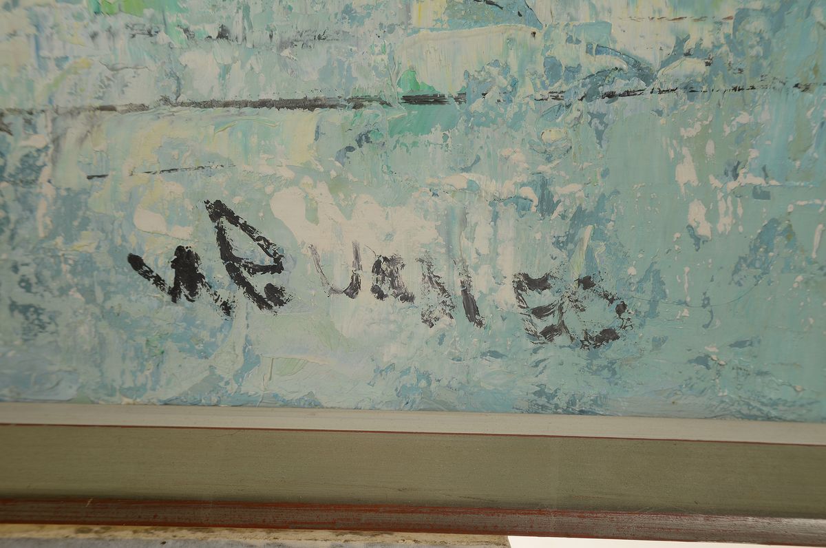 Detail a: Prof. Walter Prescher van Ed, 1916 Dresden-1988 Ottendorf, Ansicht aus Paris, Place Michel, Öl/Lwd, rechts unten signiert, ca. 70x100cm, R. ca. ...